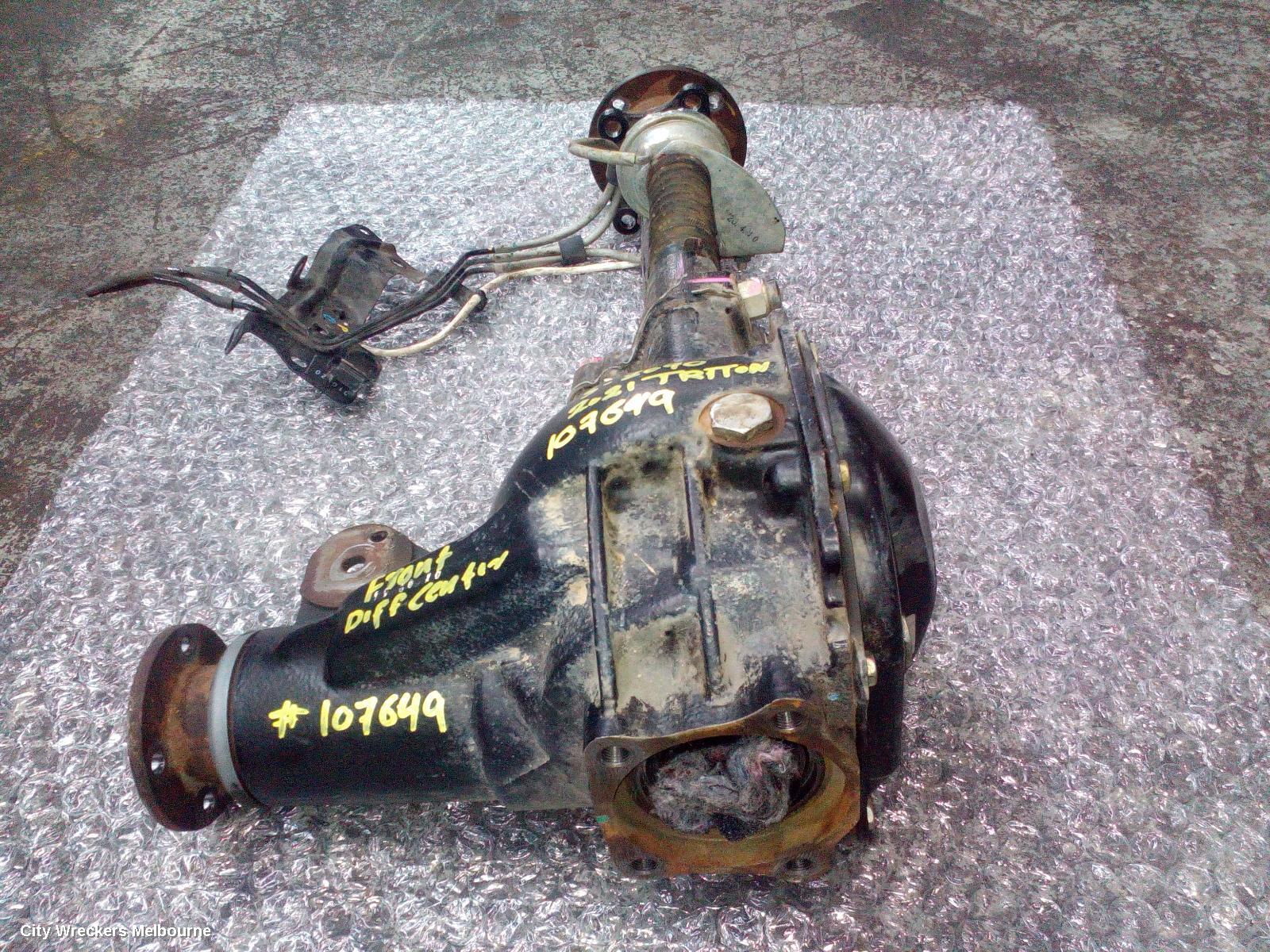 MITSUBISHI TRITON DIFFERENTIAL CENTRE, FRONT, 2.4, DIESEL, AUTO T/M, MR, 4.272 RATIO, 11/2018 ONWARDS
