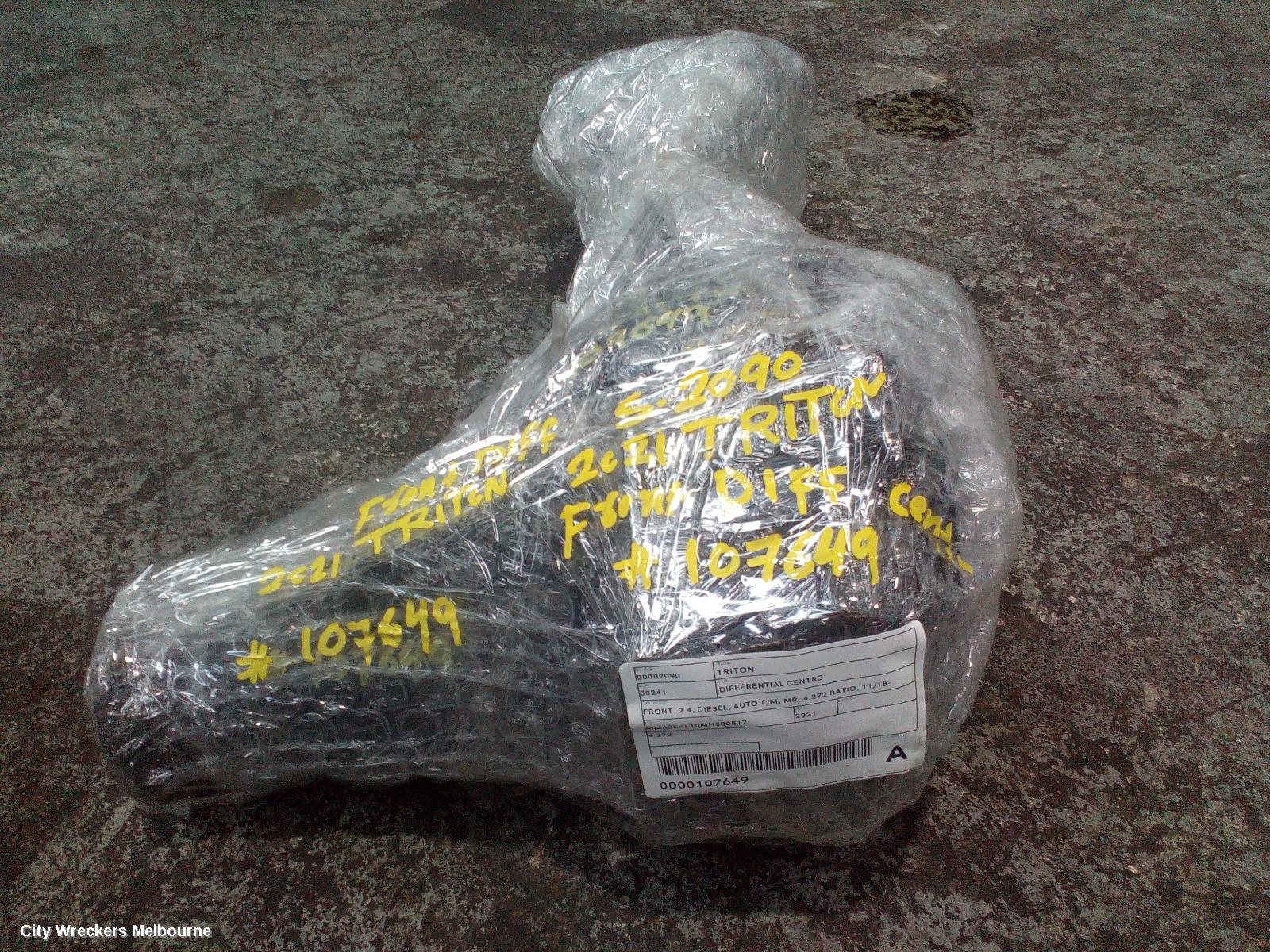 MITSUBISHI TRITON DIFFERENTIAL CENTRE, FRONT, 2.4, DIESEL, AUTO T/M, MR, 4.272 RATIO, 11/2018 ONWARDS