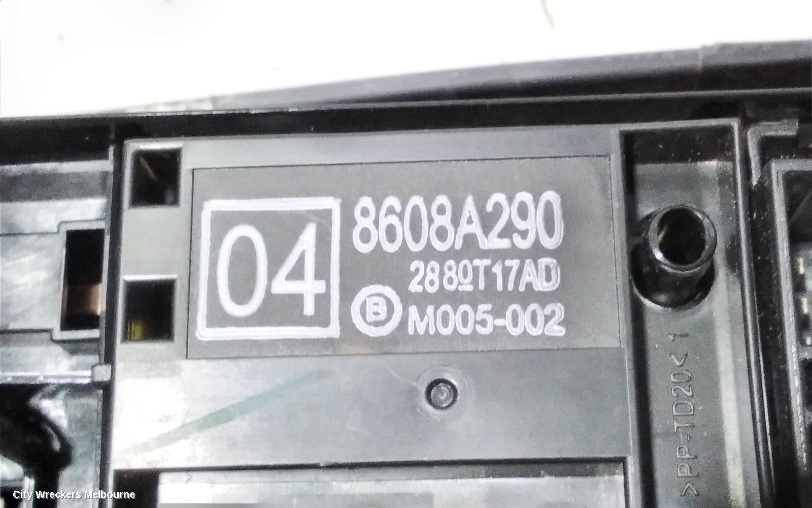 MITSUBISHI TRITON PWR DR WIND SWITCH, RH FRONT (MASTER SWITCH), 4 DOOR SWITCH TYPE, MQ-MR, 03/2015 ONWARDS