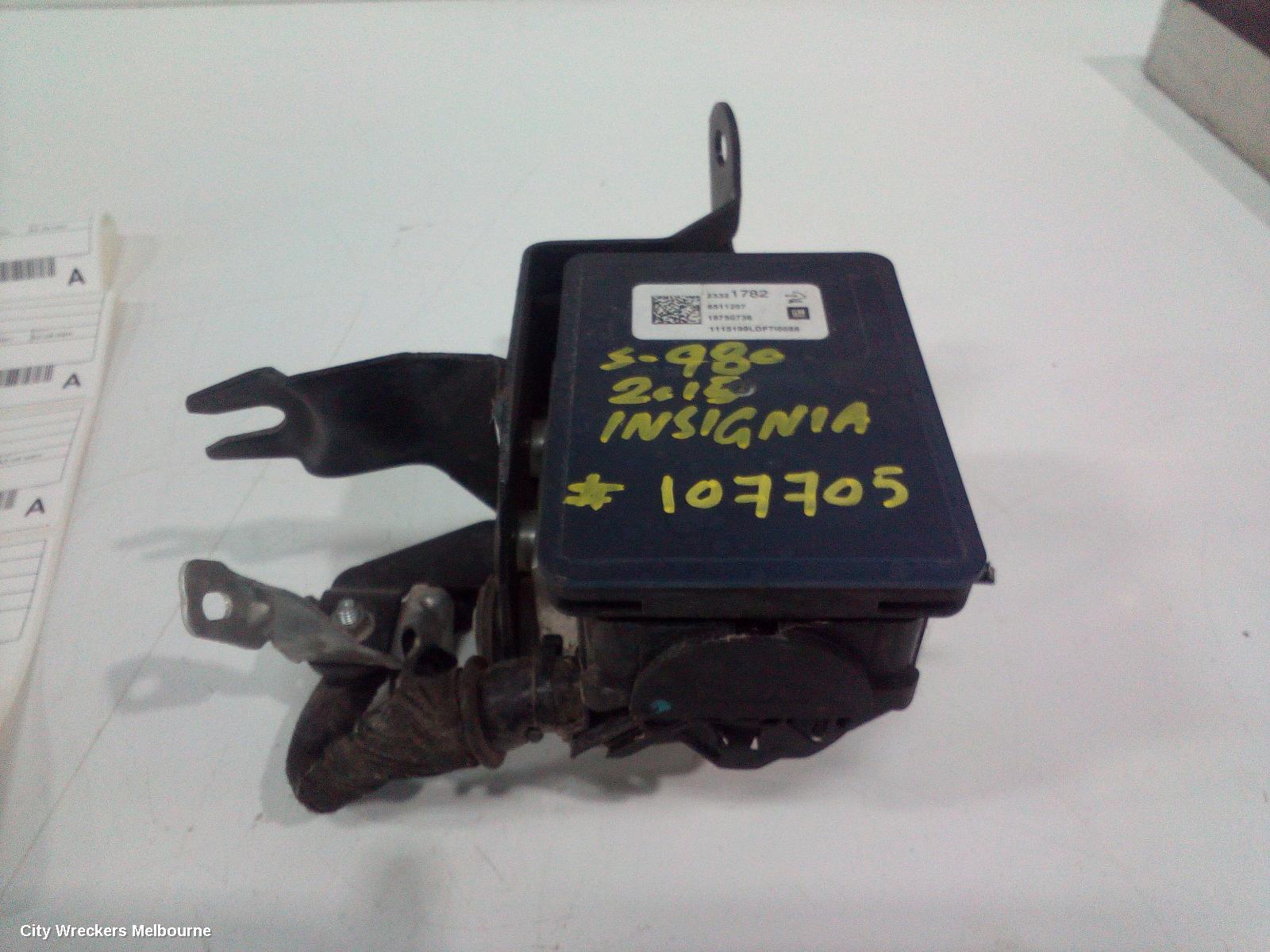 HOLDEN INSIGNIA ABS PUMP/MODULATOR, GA, 02/2015 - 01/2017