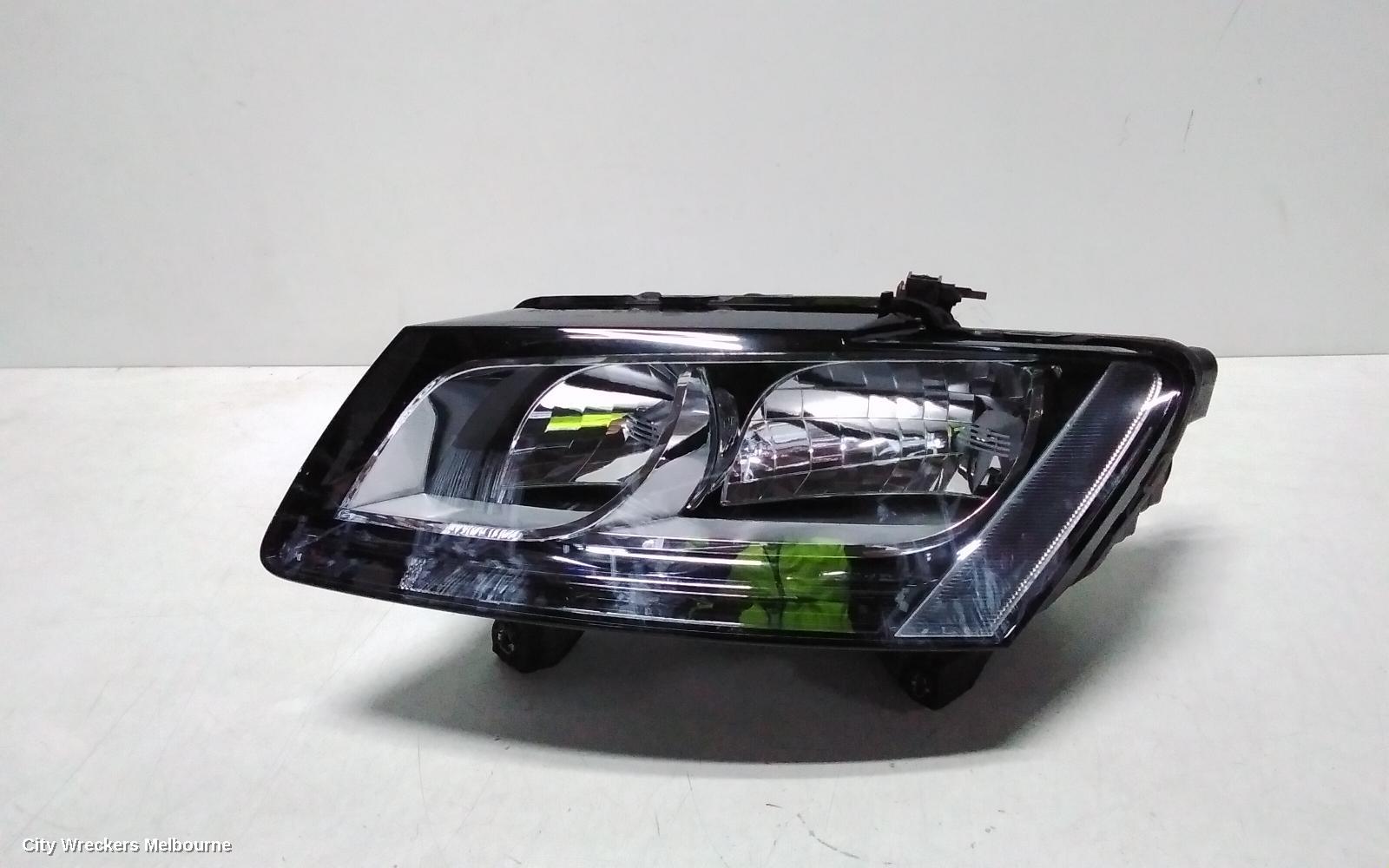 AUDI Q5 LEFT HEADLAMP, 8R, HALOGEN TYPE, 03/2009 - 10/2012