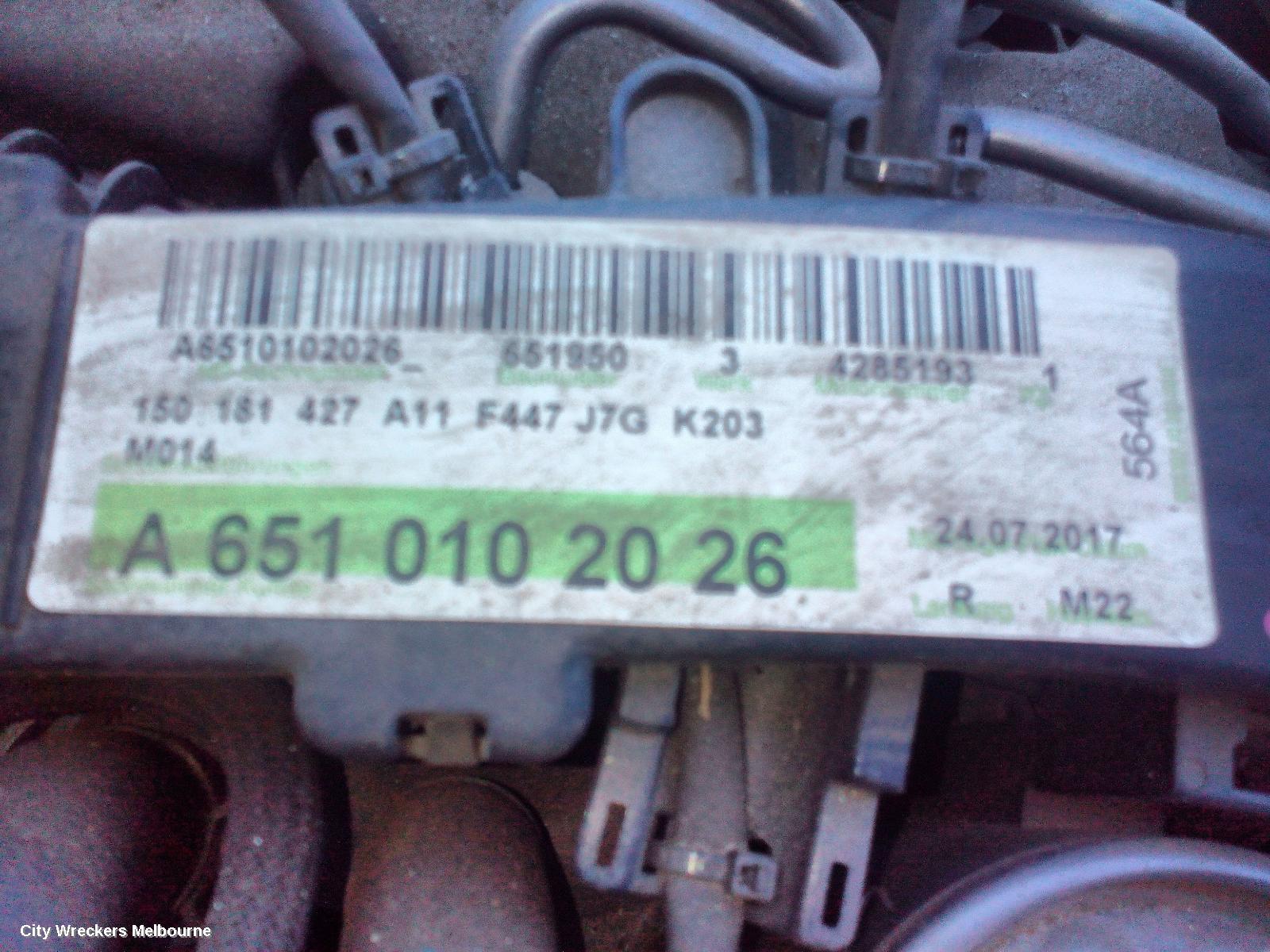 MERCEDES VITO ENGINE, DIESEL, 2.1, TURBO, 447, 651.950 CODE, 03/2015 - 03/2022-02/2022
