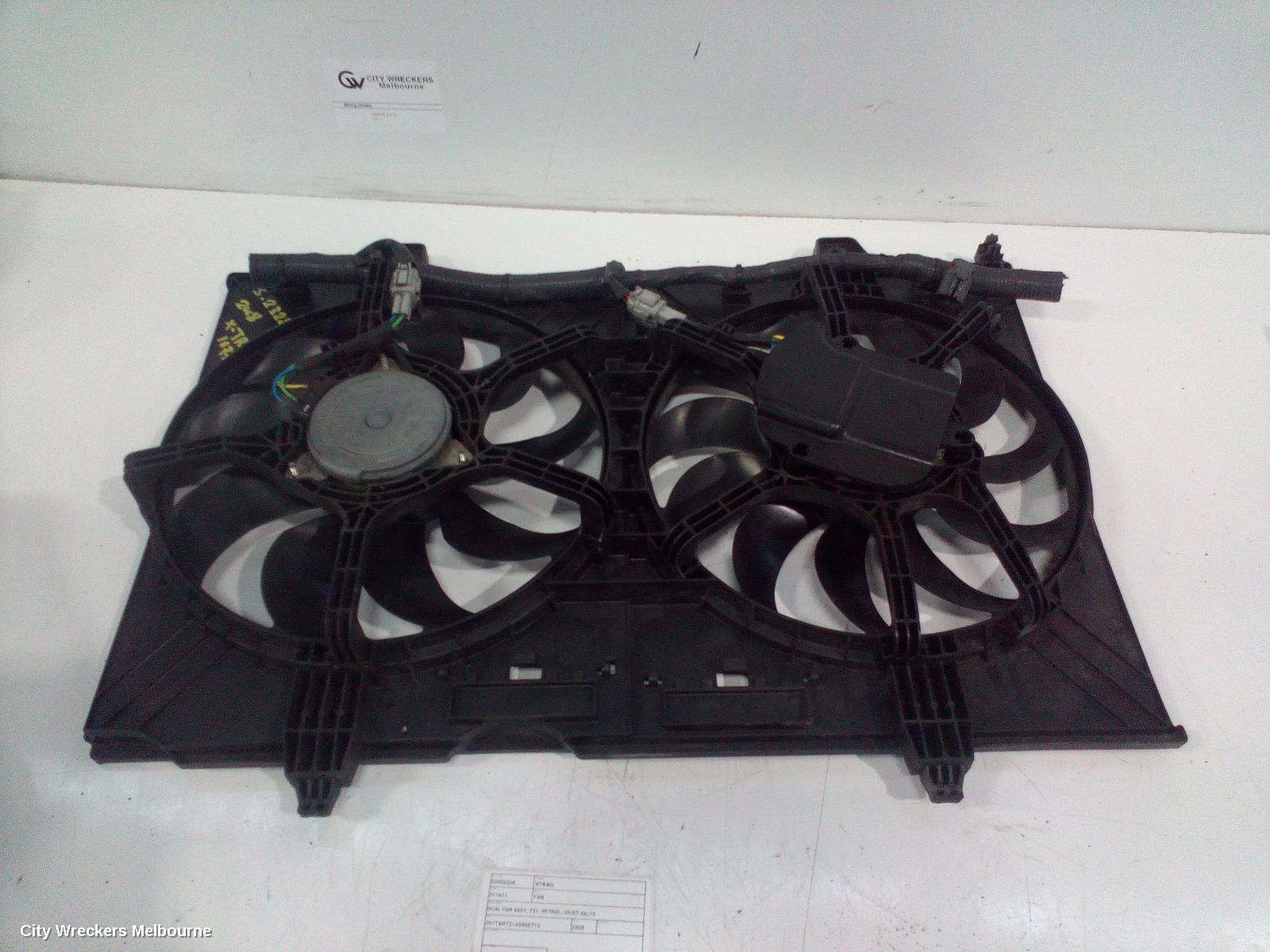 NISSAN XTRAIL FAN, DUAL FAN ASSY, T31, PETROL, 09/2007 - 06/2010