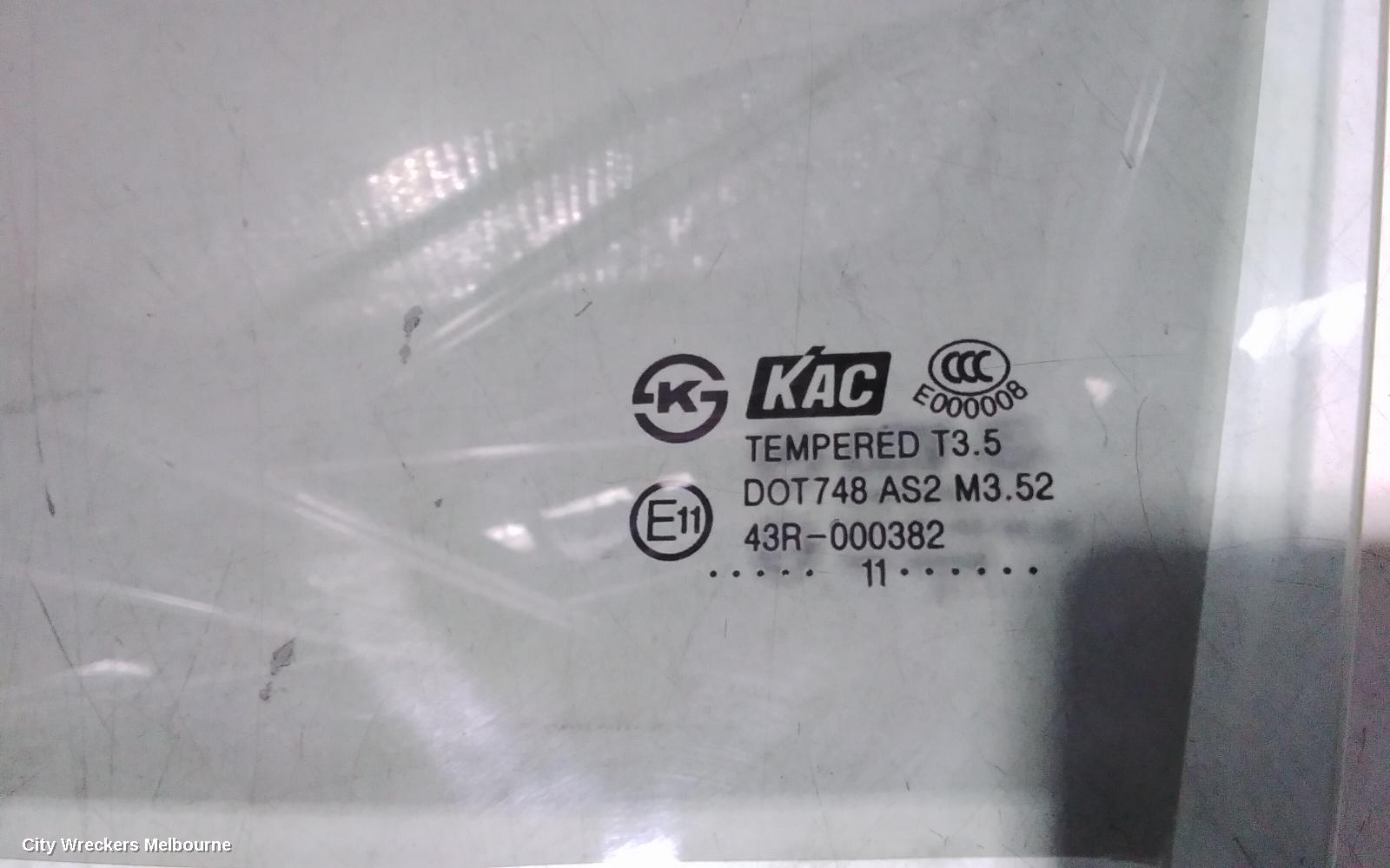 HOLDEN CAPTIVA LEFT FRONT DOOR WINDOW, LEFT FRONT DOOR WINDOW, NON PRIVACY, CG, 01/2011 - 06/2018