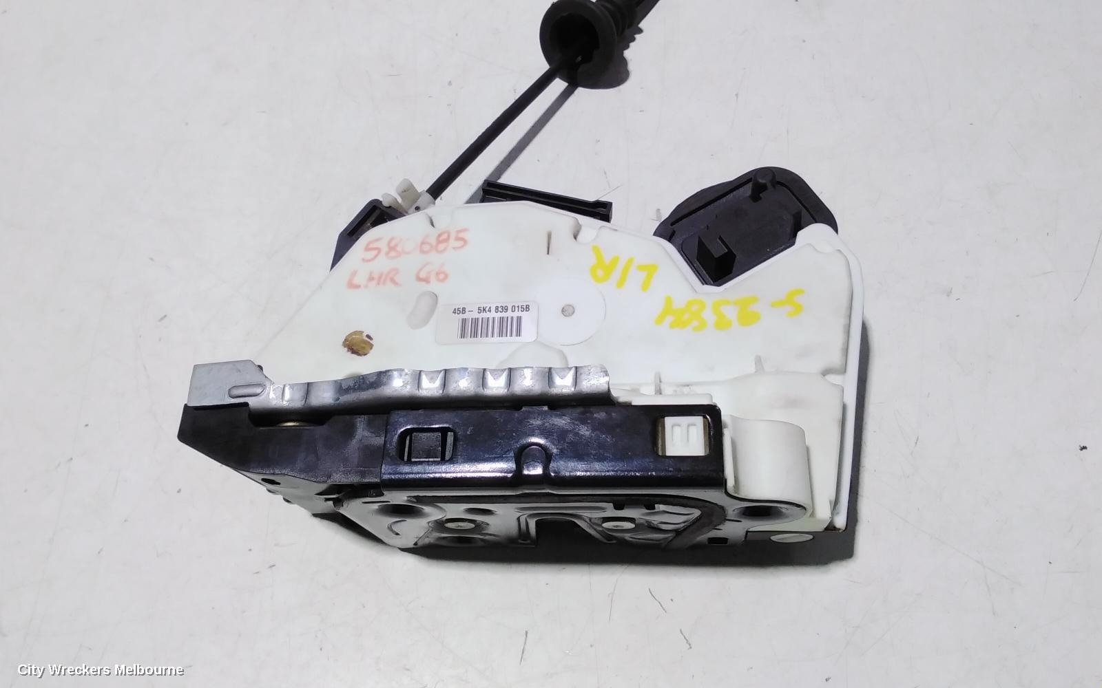 VOLKSWAGEN GOLF DOOR/BOOT/GATE LOCK, LEFT REAR DOOR LOCK, GEN 6, HATCH, 10/2008 - 03/2013