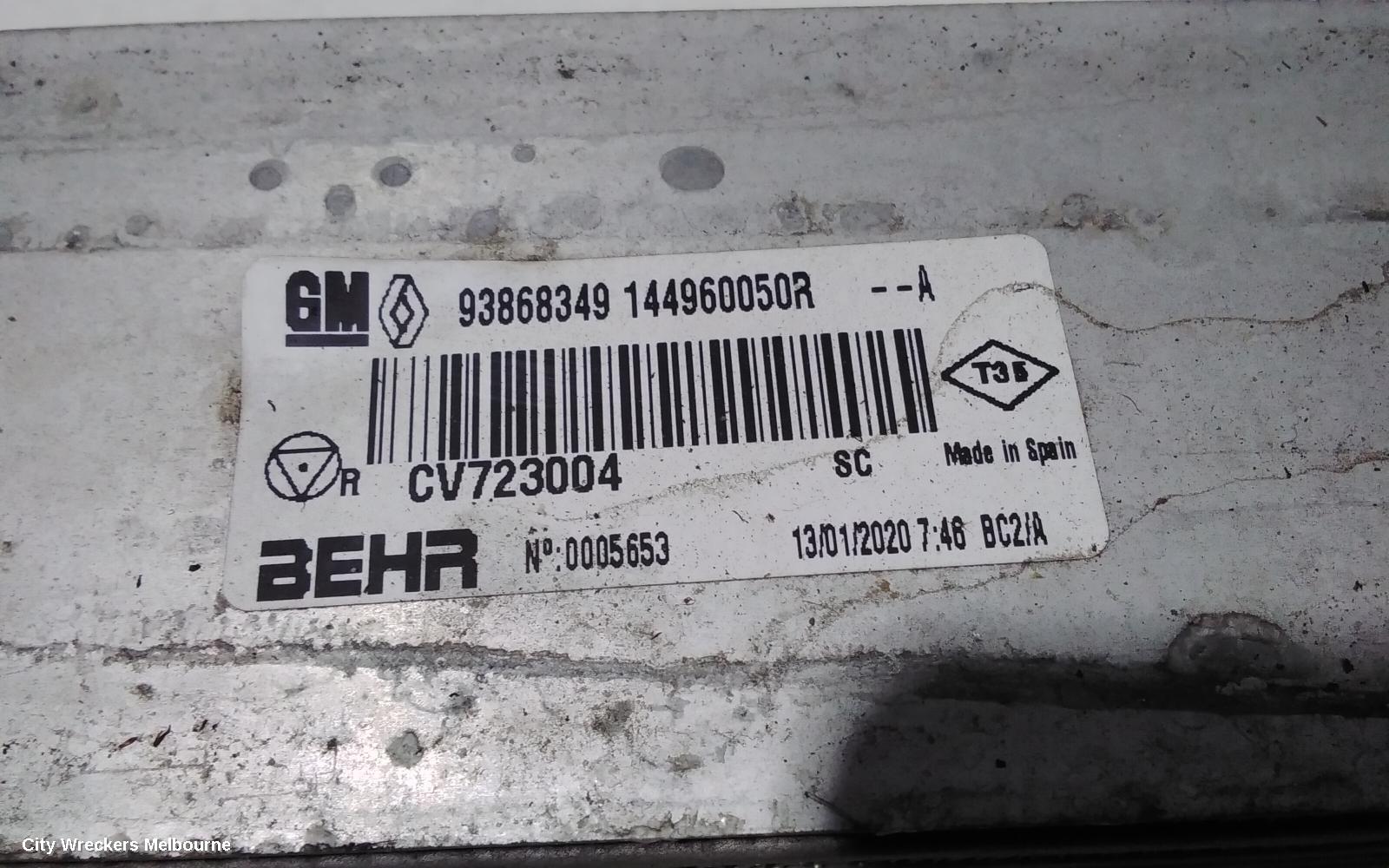 MITSUBISHI EXPRESS INTERCOOLER, DIESEL, 1.6, TWIN TURBO, SN, 03/2020 - 12/2022