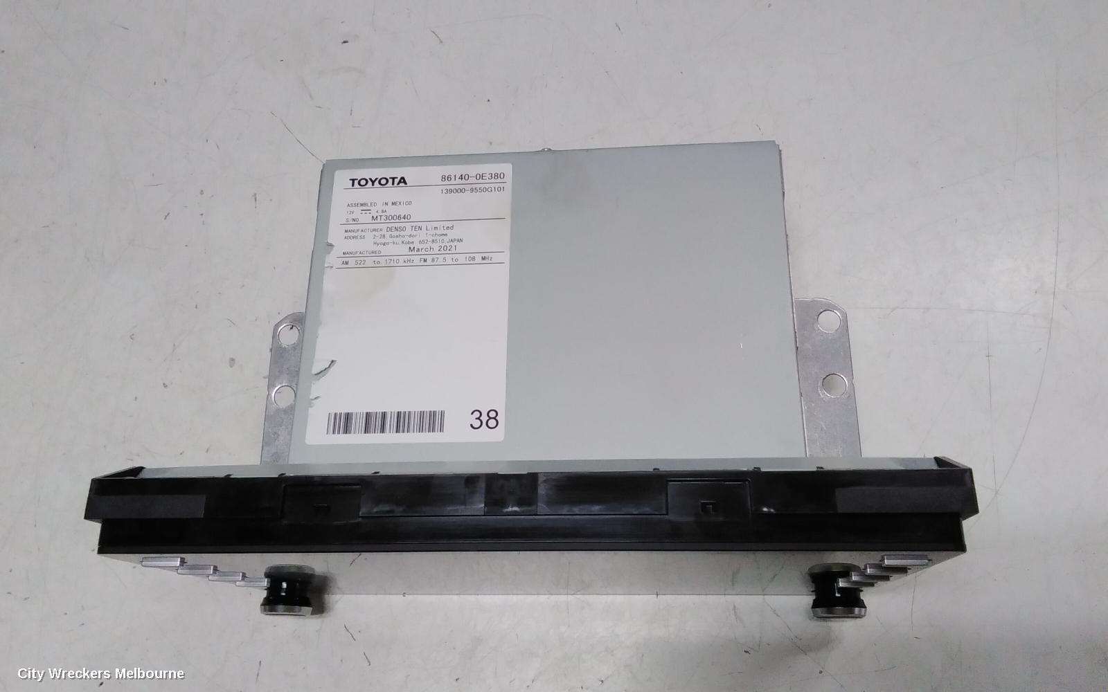 TOYOTA KLUGER RADIO/CD/DVD/SAT/TV, HEAD UNIT, W/ DISPLAY UNIT, 8IN TOUCHSCREEN, W/ SAT NAV TYPE, XU70 SERIES, 03/2021 - 07/2022