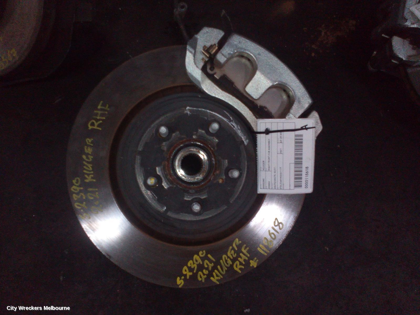 TOYOTA KLUGER RIGHT FRONT HUB ASSEMBLY, GSU70/GSU75, 03/2021 ONWARDS