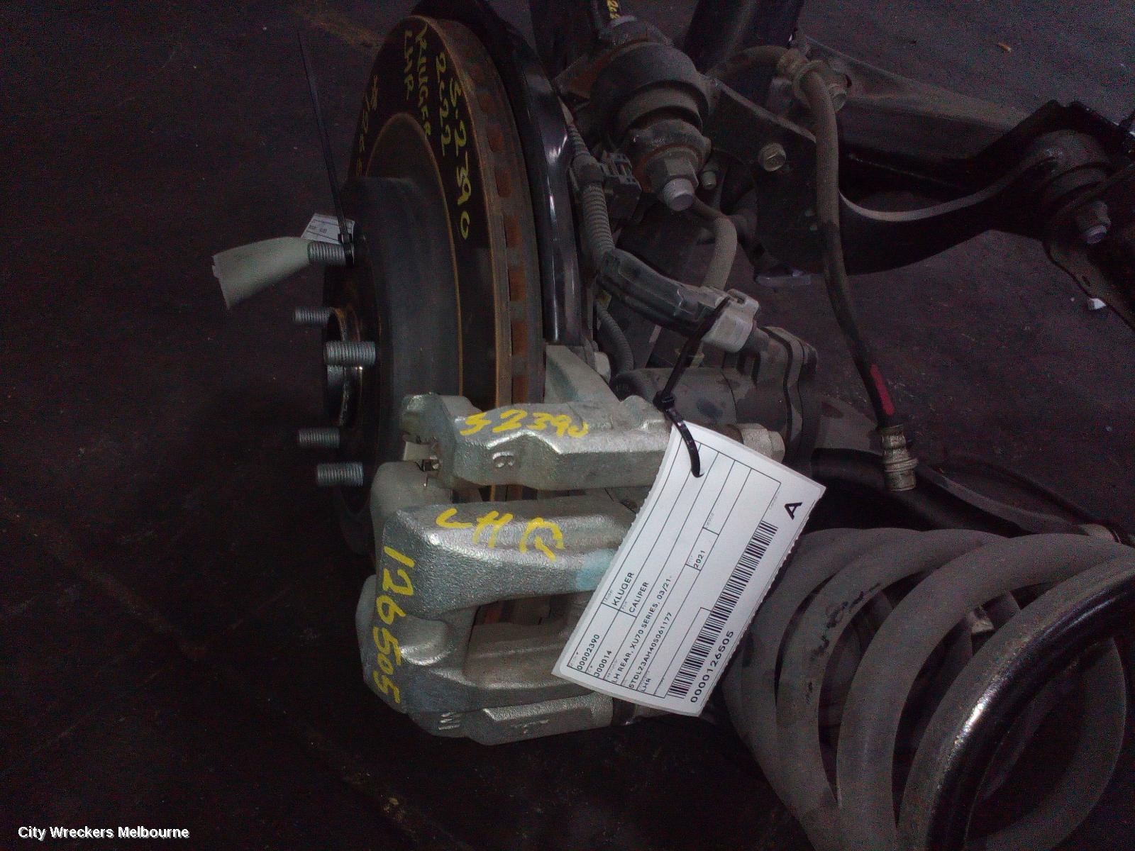 TOYOTA KLUGER CALIPER, LH REAR, XU70 SERIES, 03/2021 ONWARDS