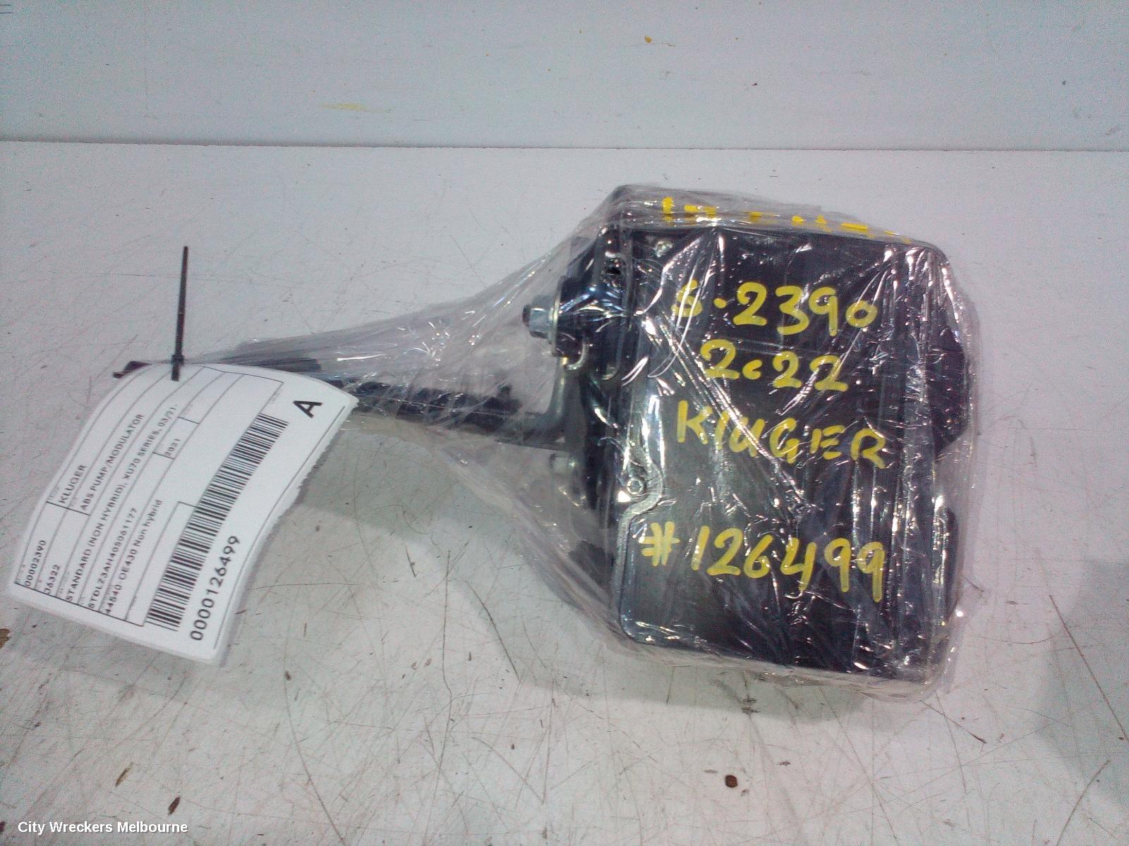 TOYOTA KLUGER ABS PUMP/MODULATOR, STANDARD (NON HYBRID), XU70 SERIES, 03/2021 ONWARDS