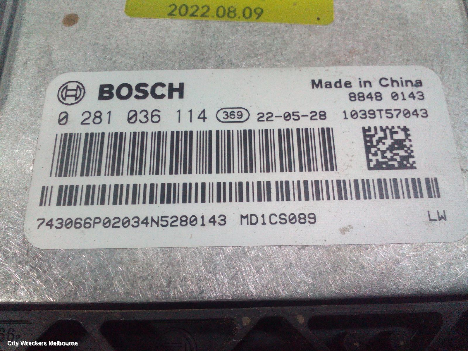 LDV G10 ECU, ENGINE ECU, 2.0, AUTO T/M, ECU ONLY, SV7A/SV7C, 04/2015 ONWARDS
