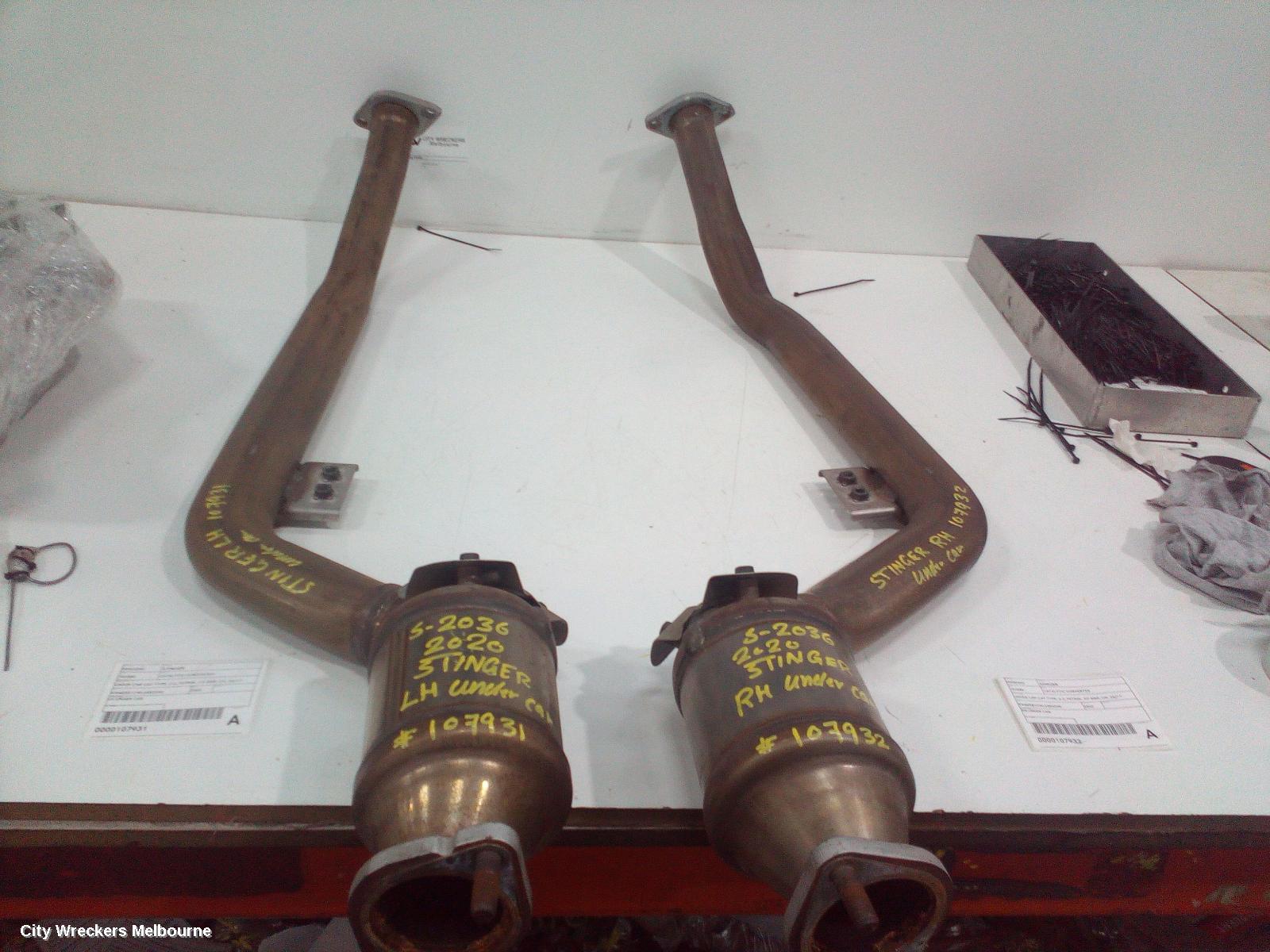 KIA STINGER CATALYTIC CONVERTER, UNDER CAR-CAT TYPE, 3.3, PETROL, RH SIDE, CK, 06/2017 - 04/2023