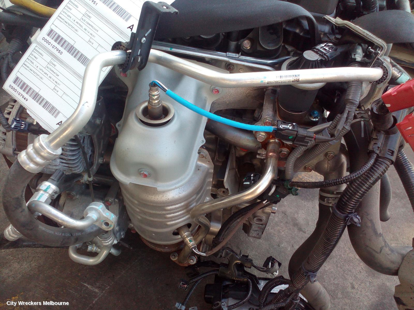 HONDA CIVIC CATALYTIC CONVERTER, MANIFOLD-CAT TYPE, 1.8, PETROL, 10TH GEN, 05/2016 - 08/2021