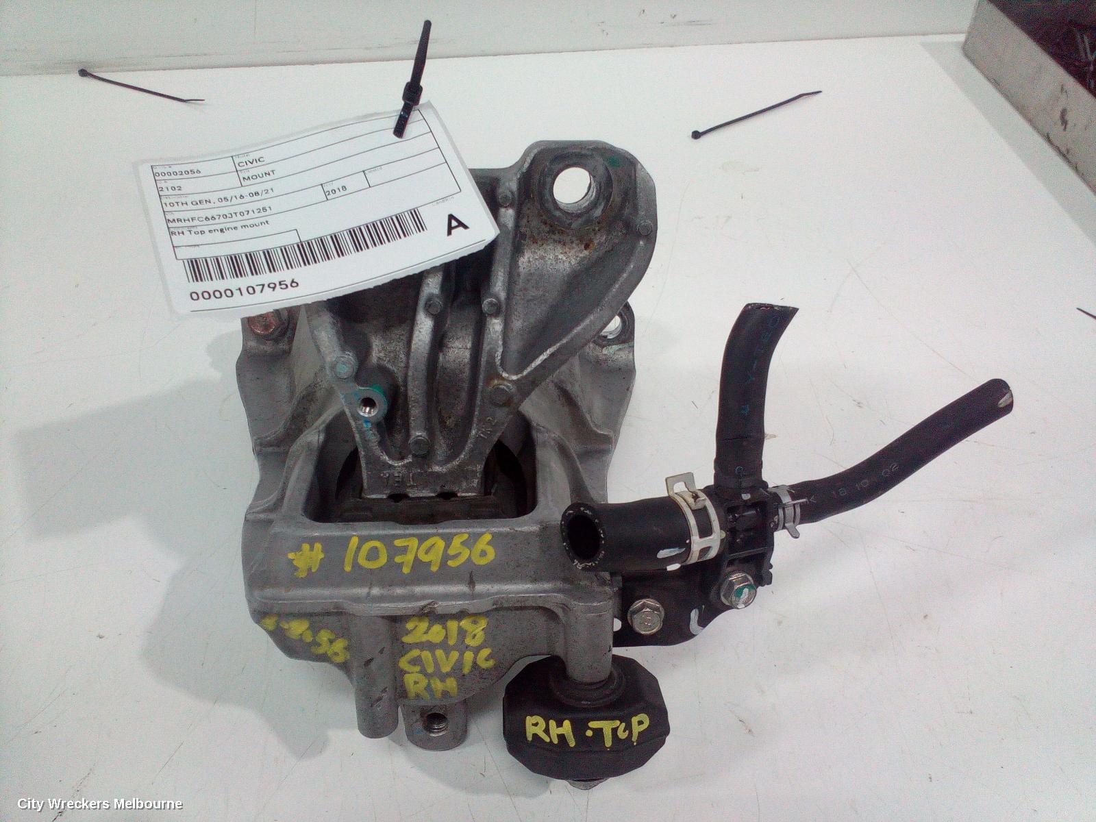 HONDA CIVIC MOUNT, 10TH GEN, 05/2016 - 08/2021