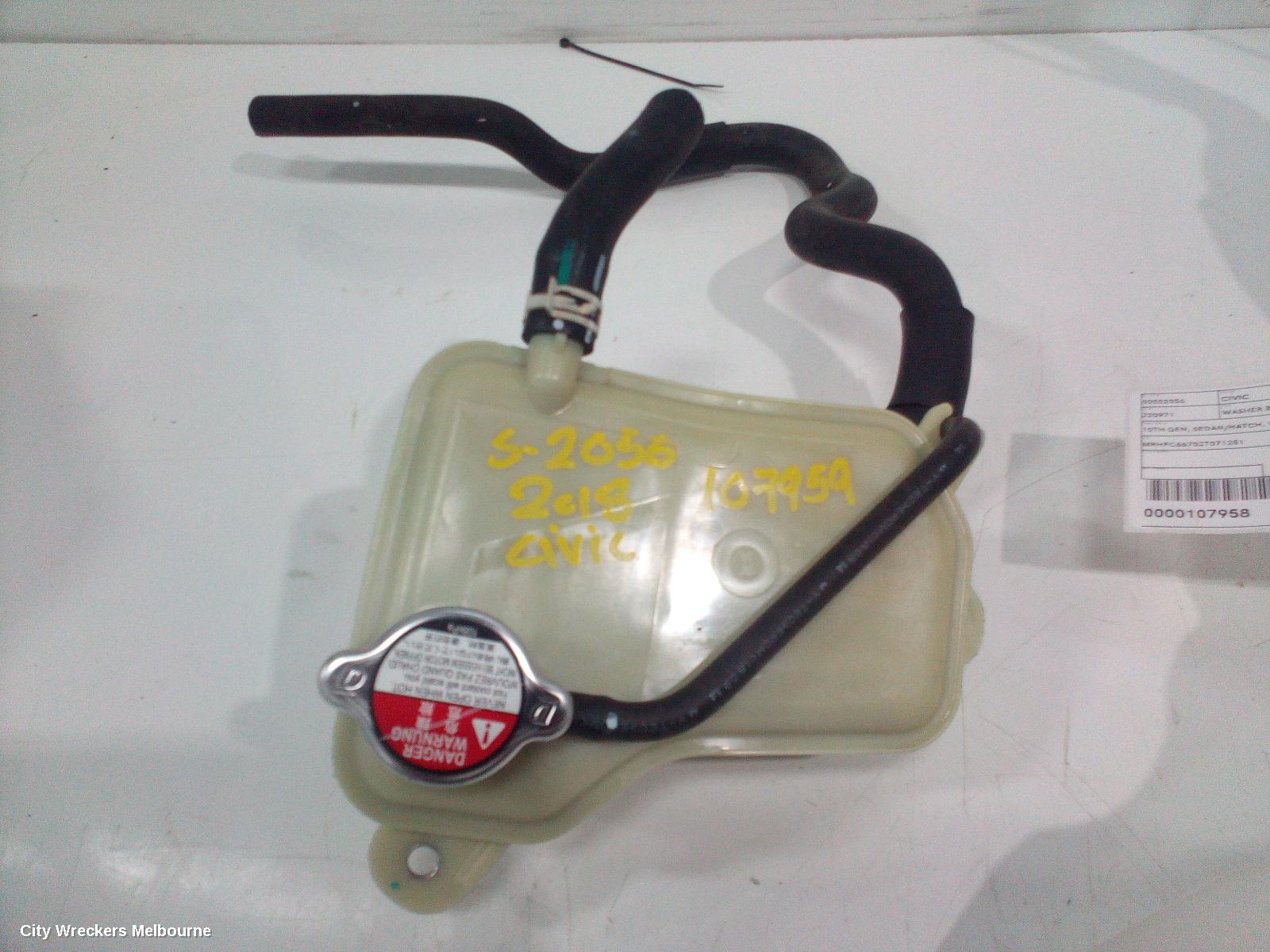 HONDA CIVIC OVERFLOW BOTTLE, 10TH GEN, 05/2016 - 08/2021
