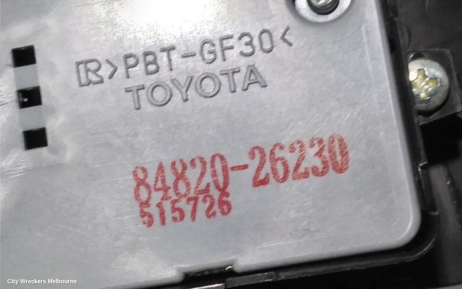 TOYOTA HIACE PWR DR WIND SWITCH, RH FRONT (MASTER SWITCH), TRH/KDH, 03/2014 - 04/2019