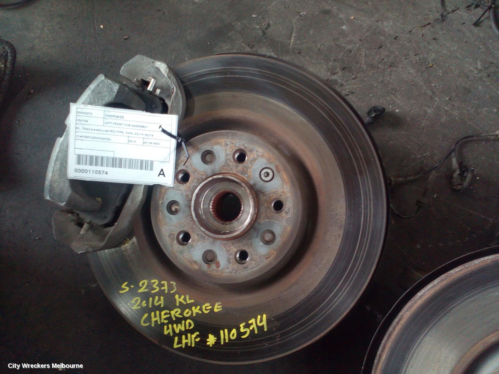 JEEP CHEROKEE LEFT FRONT HUB ASSEMBLY, KL, TRAILHAWK/LIMITED TYPE, 4WD, 02/2014 - 03/2018