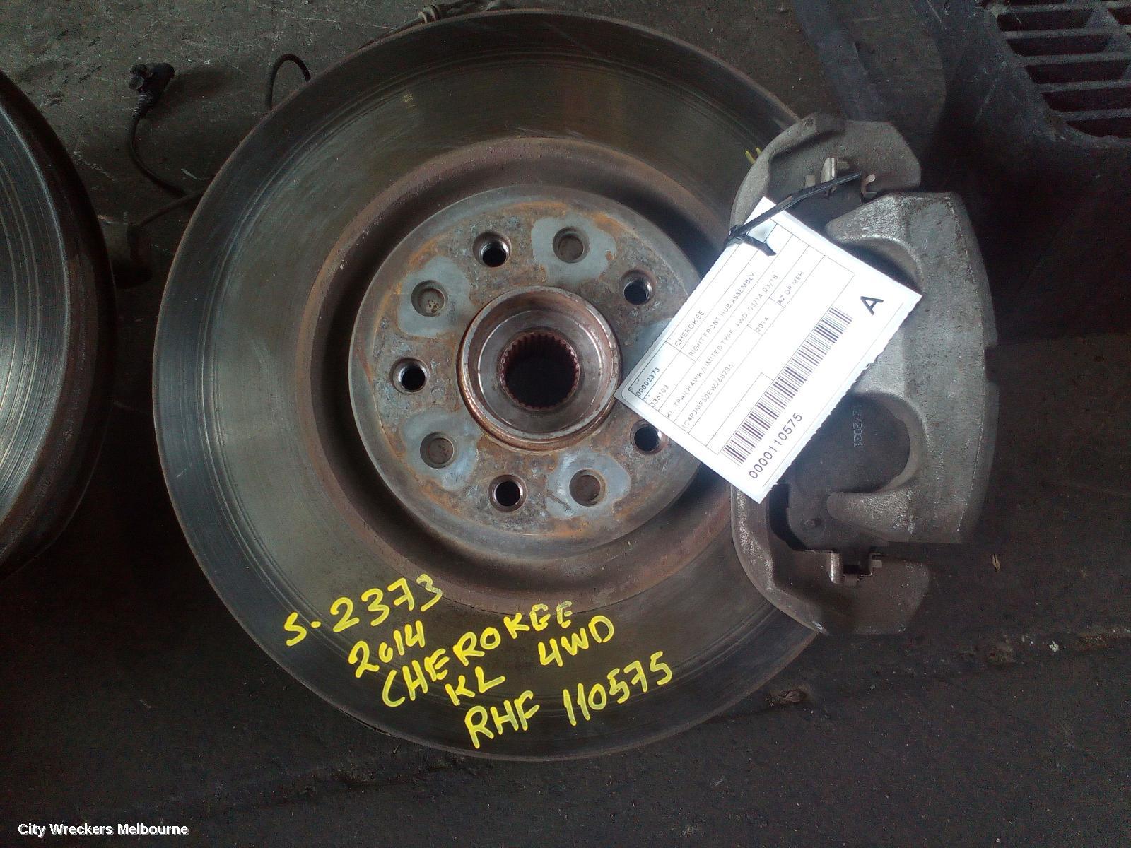JEEP CHEROKEE RIGHT FRONT HUB ASSEMBLY, KL, TRAILHAWK/LIMITED TYPE, 4WD, 02/2014 - 03/2018