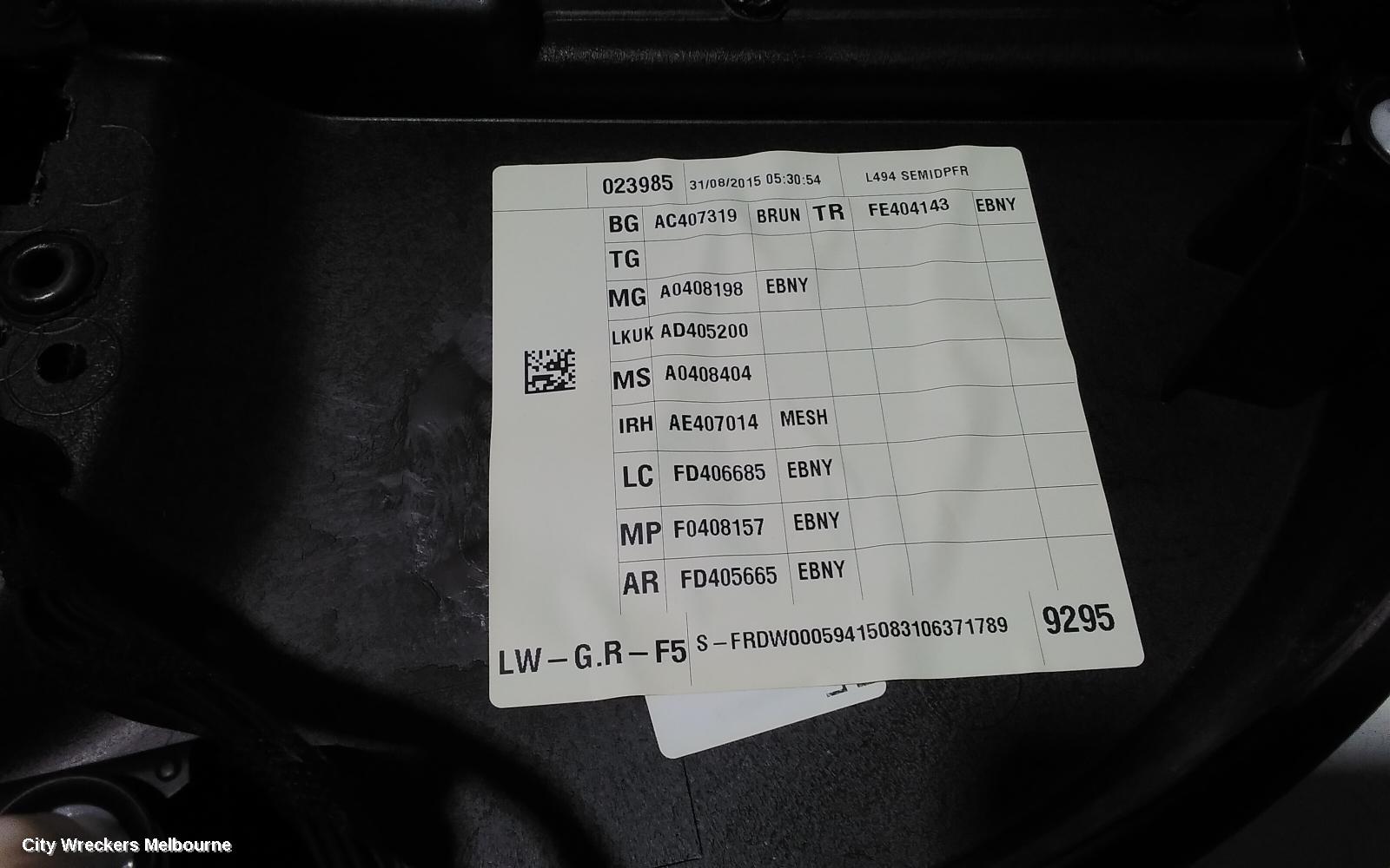 LAND ROVER RANGEROVER SPORT DOOR TRIM, RH FRONT, L494, BLACK, LEATHER, 06/2013 - 04/2022