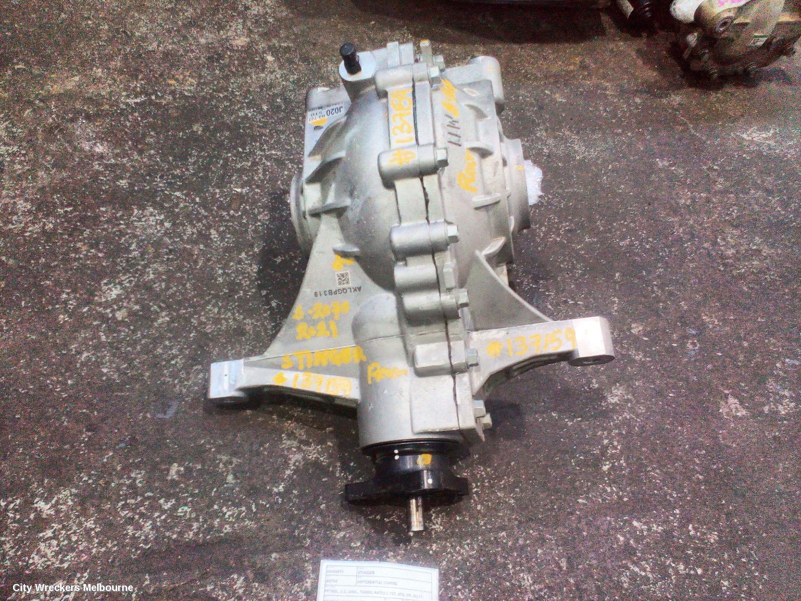 KIA STINGER DIFFERENTIAL CENTRE, PETROL, 2.0, G4KL, TURBO, RATIO 3.727, STD, CK, 06/2017 - 04/2023
