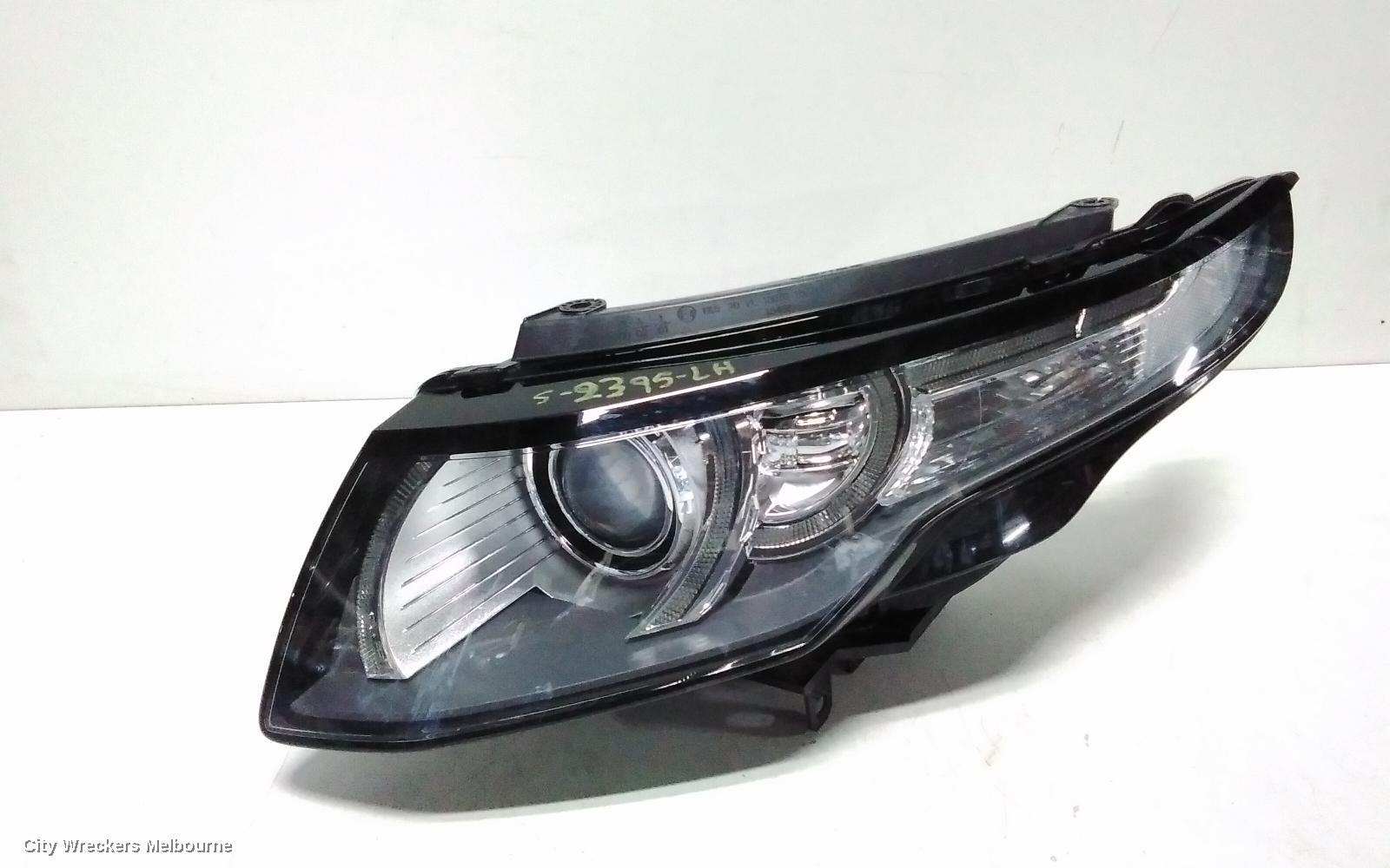 LAND ROVER RANGEROVER EVOQUE LEFT HEADLAMP, L538, XENON, W/ ADAPTIVE TYPE, 11/2011 - 06/2015