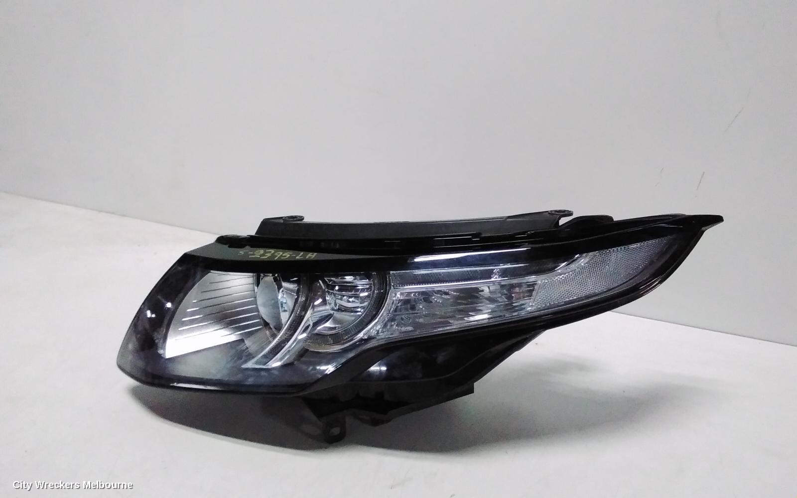 LAND ROVER RANGEROVER EVOQUE LEFT HEADLAMP, L538, XENON, W/ ADAPTIVE TYPE, 11/2011 - 06/2015