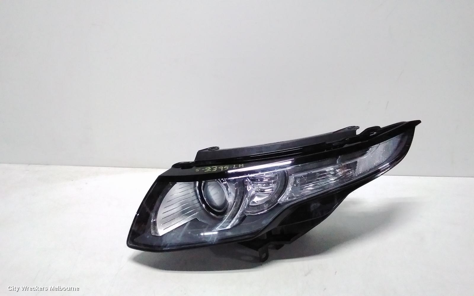 LAND ROVER RANGEROVER EVOQUE LEFT HEADLAMP, L538, XENON, W/ ADAPTIVE TYPE, 11/2011 - 06/2015
