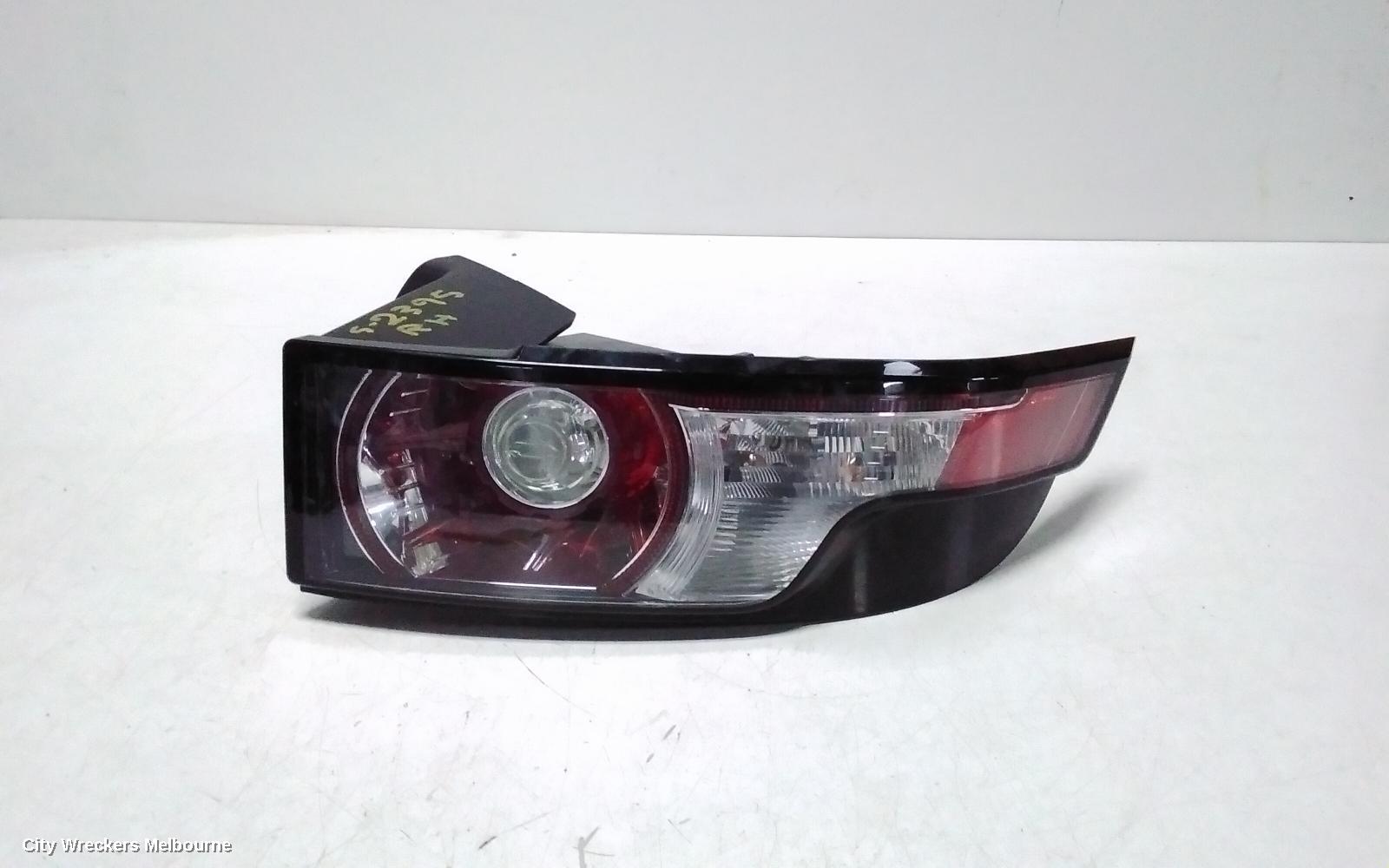 LAND ROVER RANGEROVER EVOQUE RIGHT TAILLIGHT, IN BODY, L538, RED/CLEAR TYPE, 11/2011 - 06/2015
