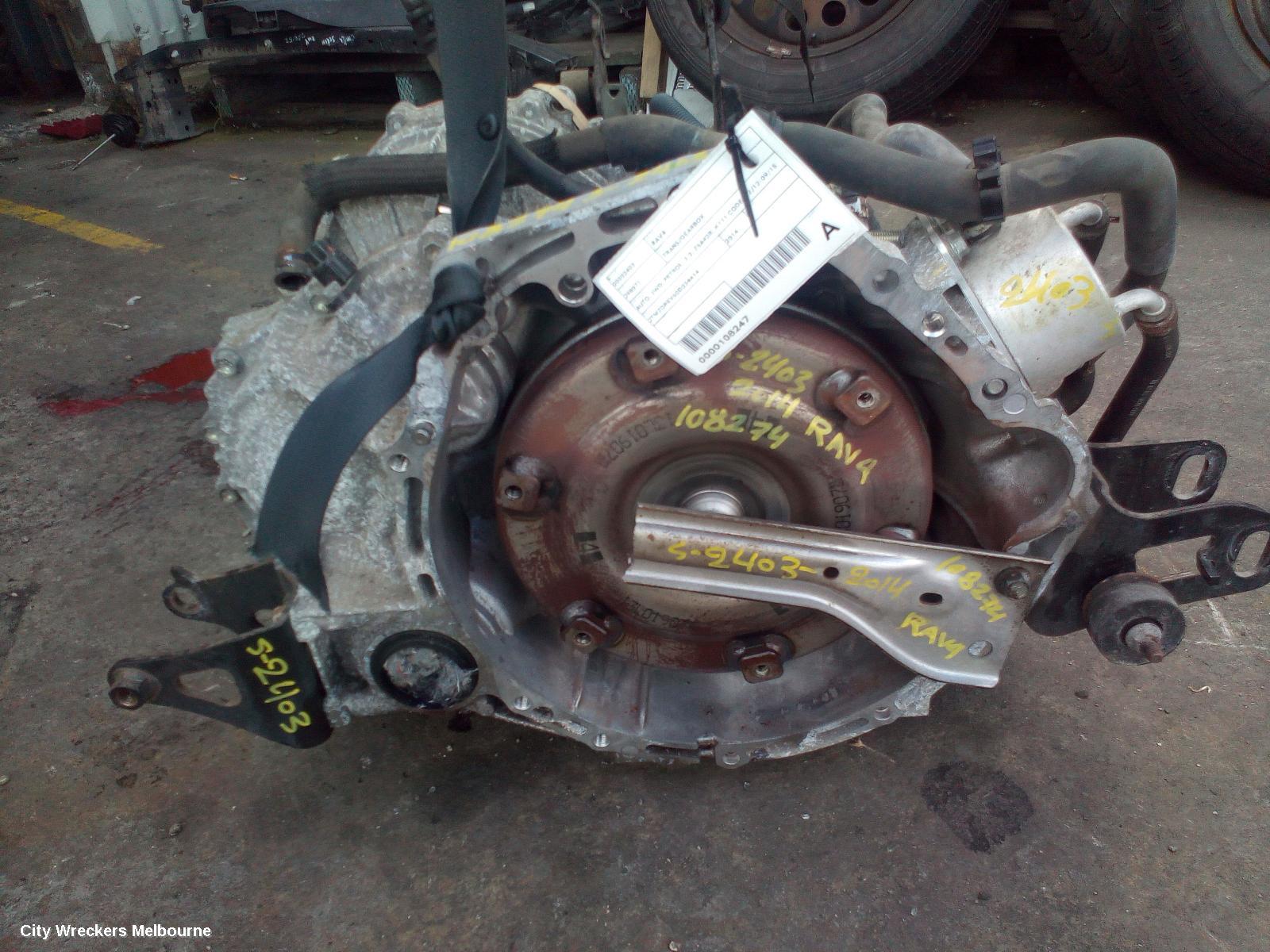 TOYOTA RAV4 TRANS/GEARBOX, AUTO, 2WD, PETROL, 2.0, ZSA42R, K111 CODE, 12/2012 - 09/2015