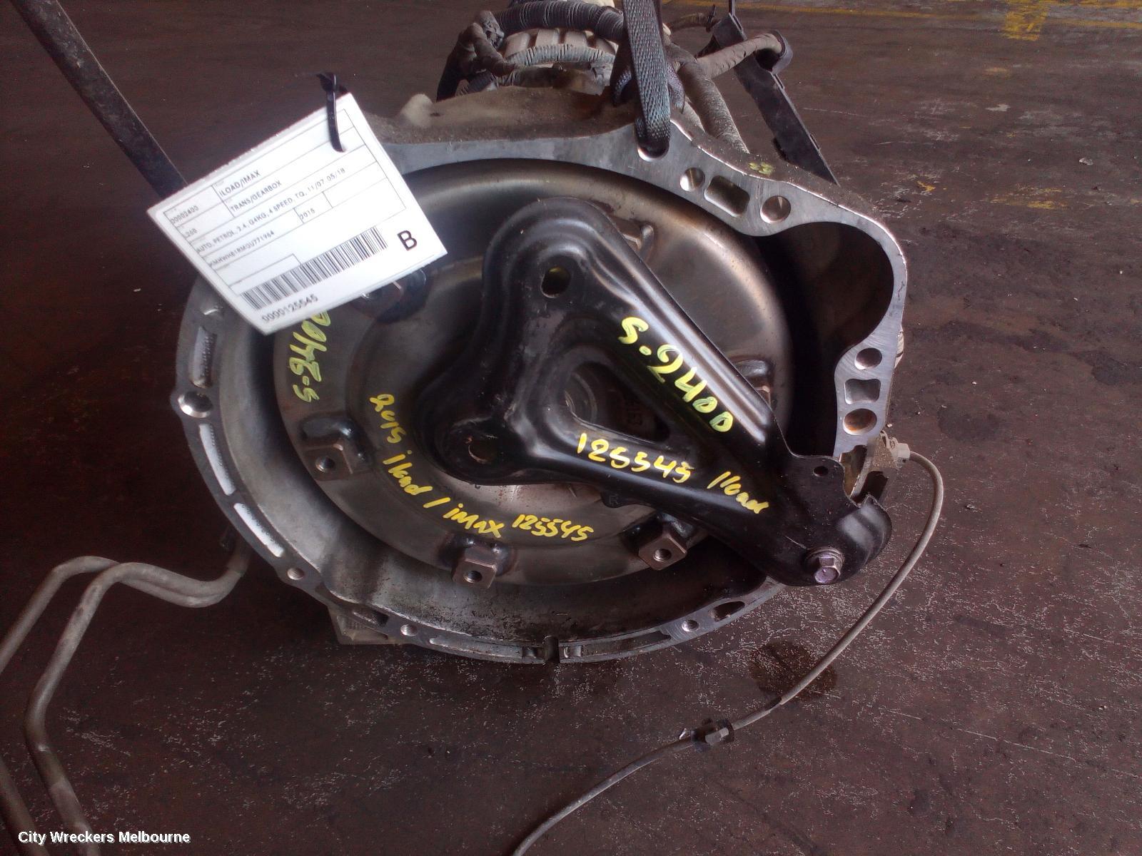 HYUNDAI ILOAD/IMAX TRANS/GEARBOX, AUTO, PETROL, 2.4, G4KG, 4 SPEED, TQ, 11/2007 - 05/2018