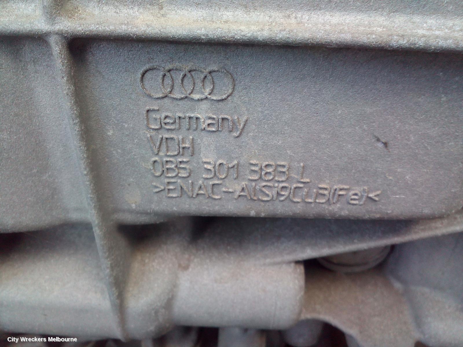 AUDI A4 TRANS/GEARBOX, AUTO, AWD, PETROL, 2.0, TURBO, B8 8K, PJW CODE, 07/2012 - 01/2016