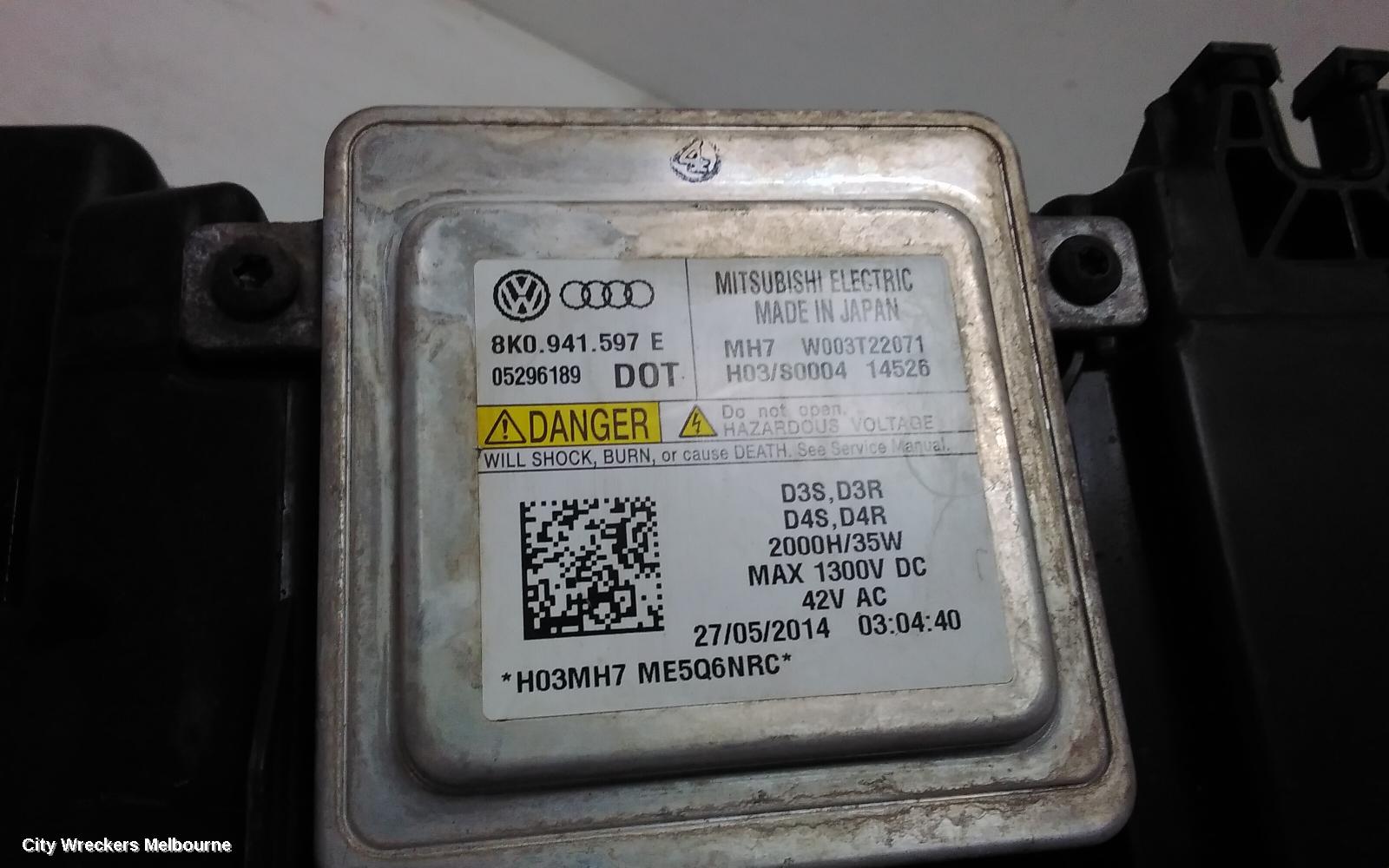 AUDI A4 LEFT HEADLAMP, B8 8K, XENON-ADAPTIVE TYPE, 07/2012 - 01/2016
