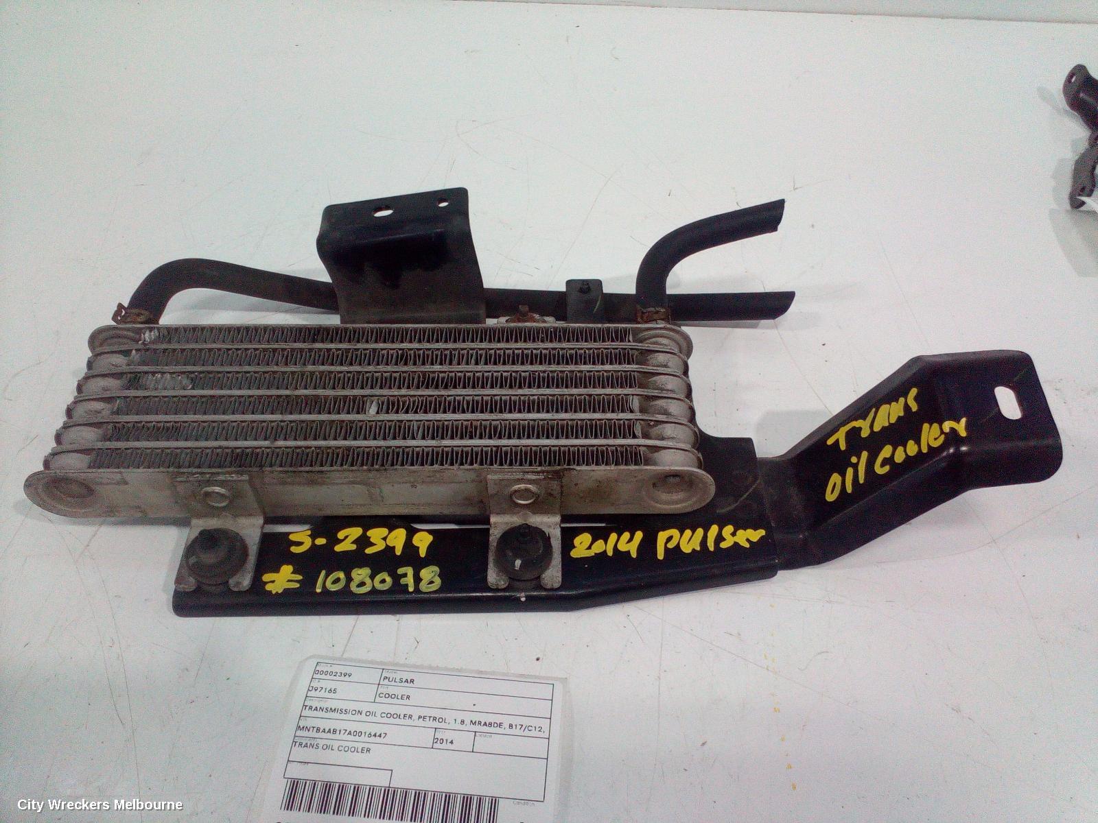 NISSAN PULSAR COOLER, TRANSMISSION OIL COOLER, PETROL, 1.8, MRA8DE, B17/C12, 12/2012 - 12/2017