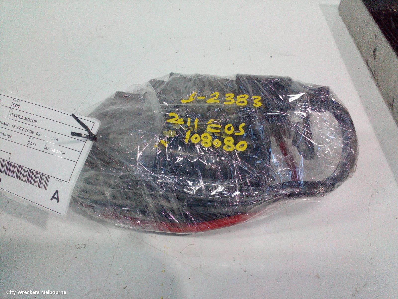 VOLKSWAGEN EOS STARTER, PETROL, 2.0, TURBO, 1F, CCZ CODE, 05/2010 - 12/2014