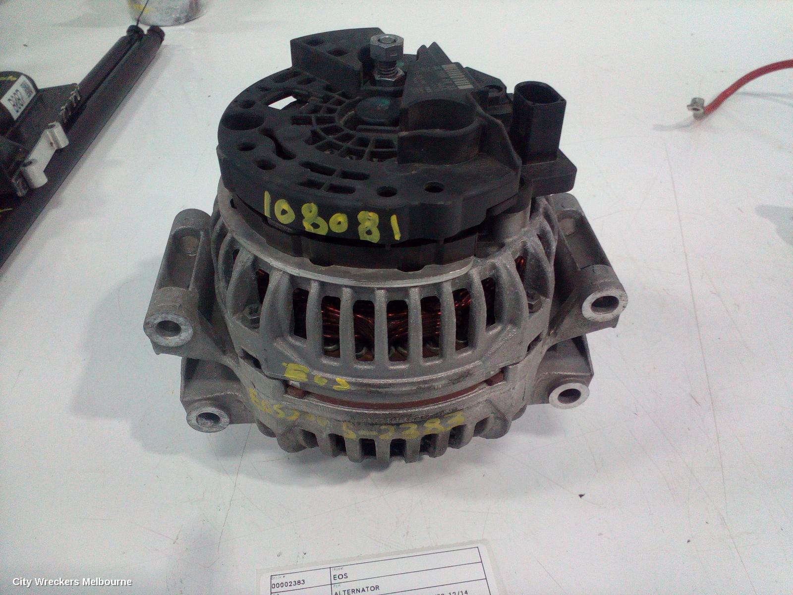 VOLKSWAGEN EOS ALTERNATOR, PETROL, 2.0, BOSCH P/N 06B903016AB, 1F, 08/2008 - 12/2014