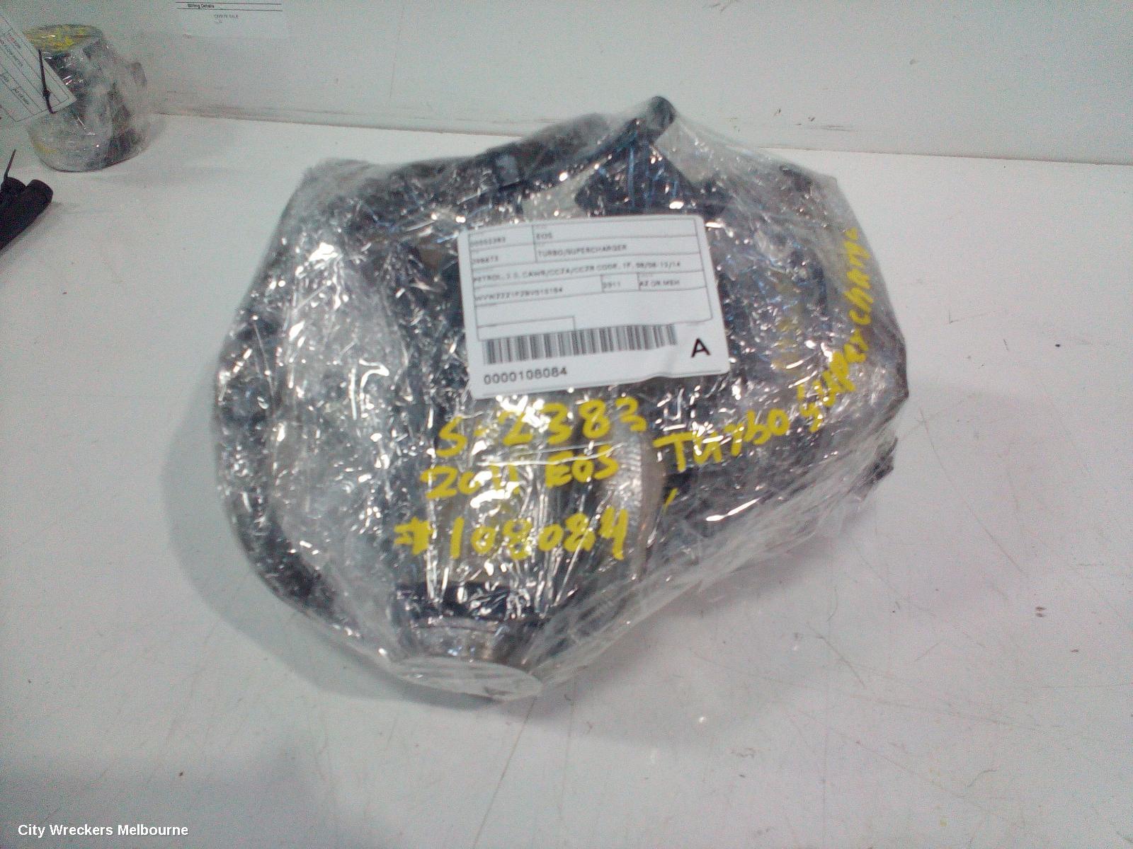 VOLKSWAGEN EOS TURBO SUPERCHARGER, PETROL, 2.0, CAWB/CCZA/CCZB CODE, 1F, 08/2008 - 12/2014
