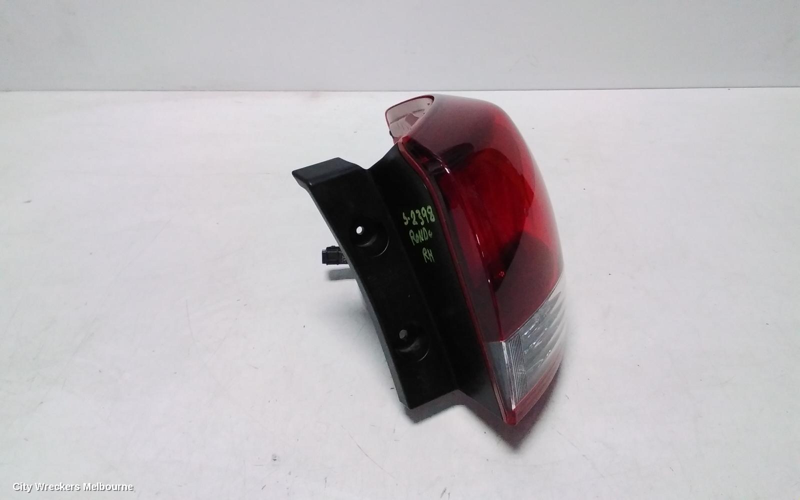 KIA RONDO RIGHT TAILLIGHT, RP, STANDARD TYPE, SI/SLI, 06/2013 - 12/2018
