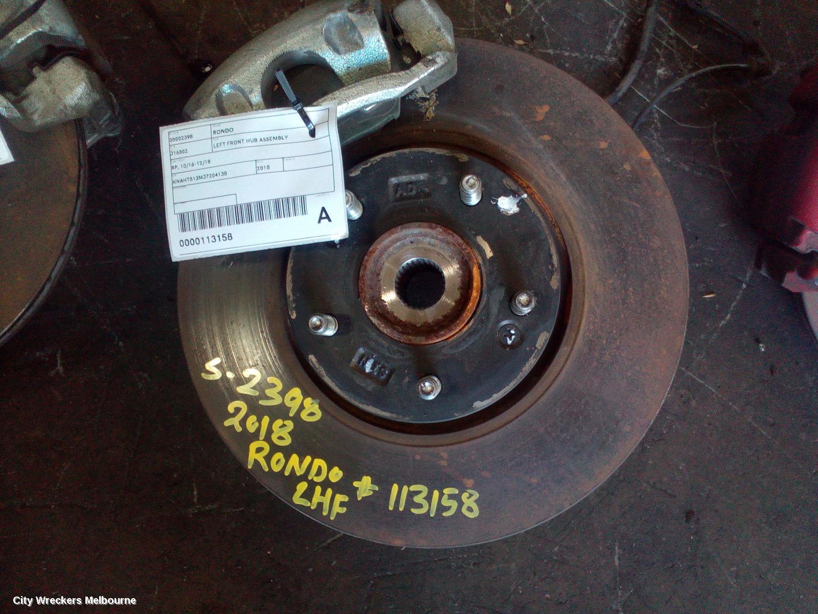 KIA RONDO LEFT FRONT HUB ASSEMBLY, RP, 10/2016 - 12/2018