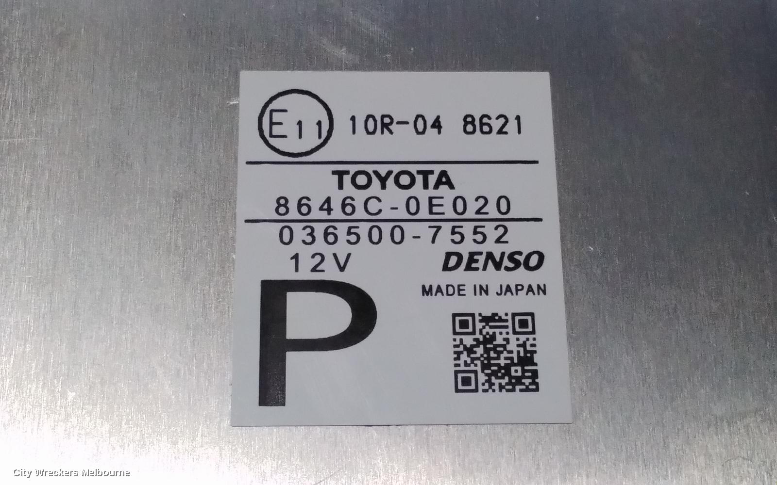 TOYOTA KLUGER, LANE DEPARTURE ASSIST CAMERA, GSU50/GSU55, 02/2017 - 02/2021, 8646C-0E020  LANE DEPARTURE WARNING CAMERA: 108113