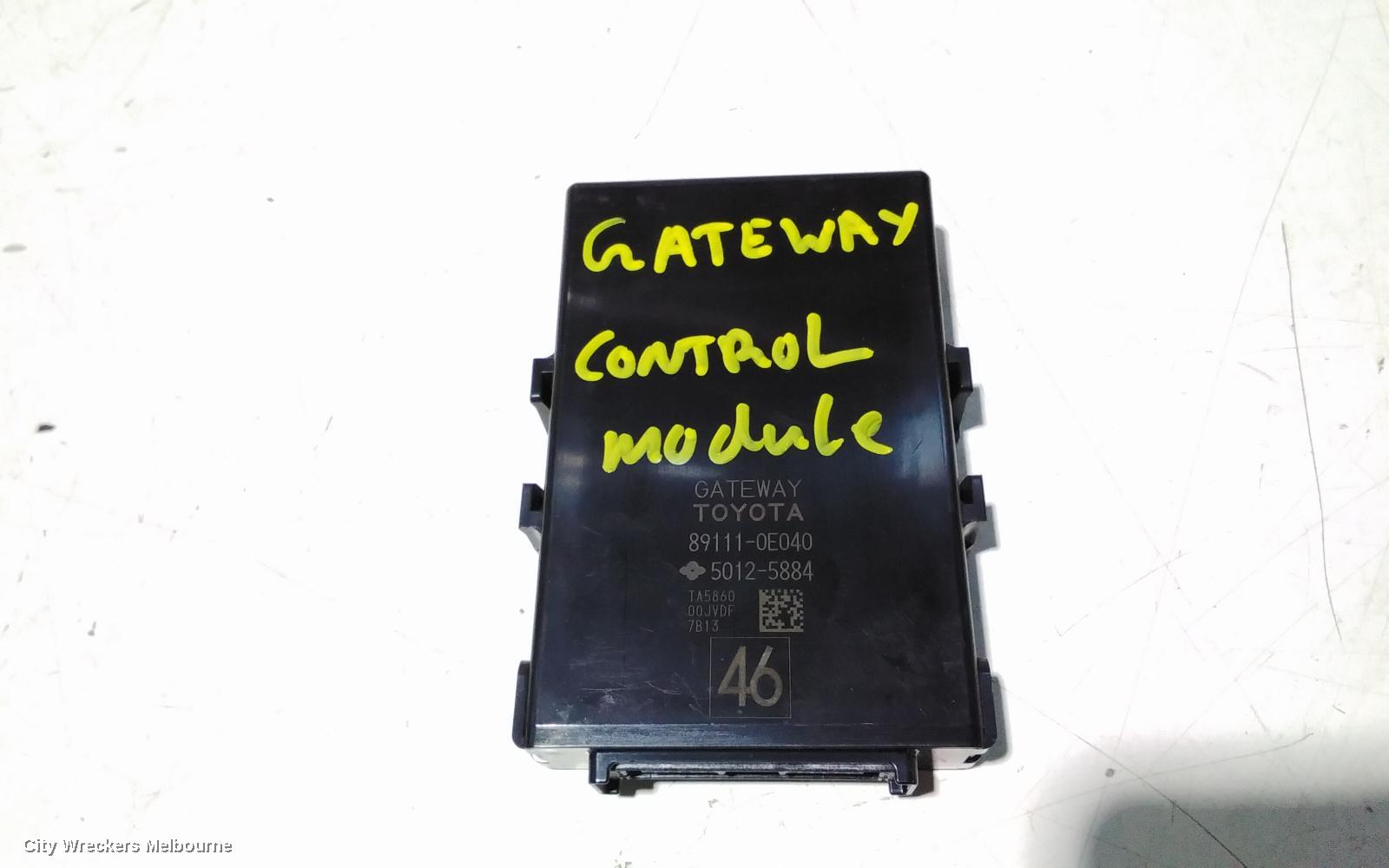 TOYOTA KLUGER, XU50 SERIES, 03/2014 - 02/2021, 89111-OE040 COMPUTER, NETWORK GATEWAY: 108116