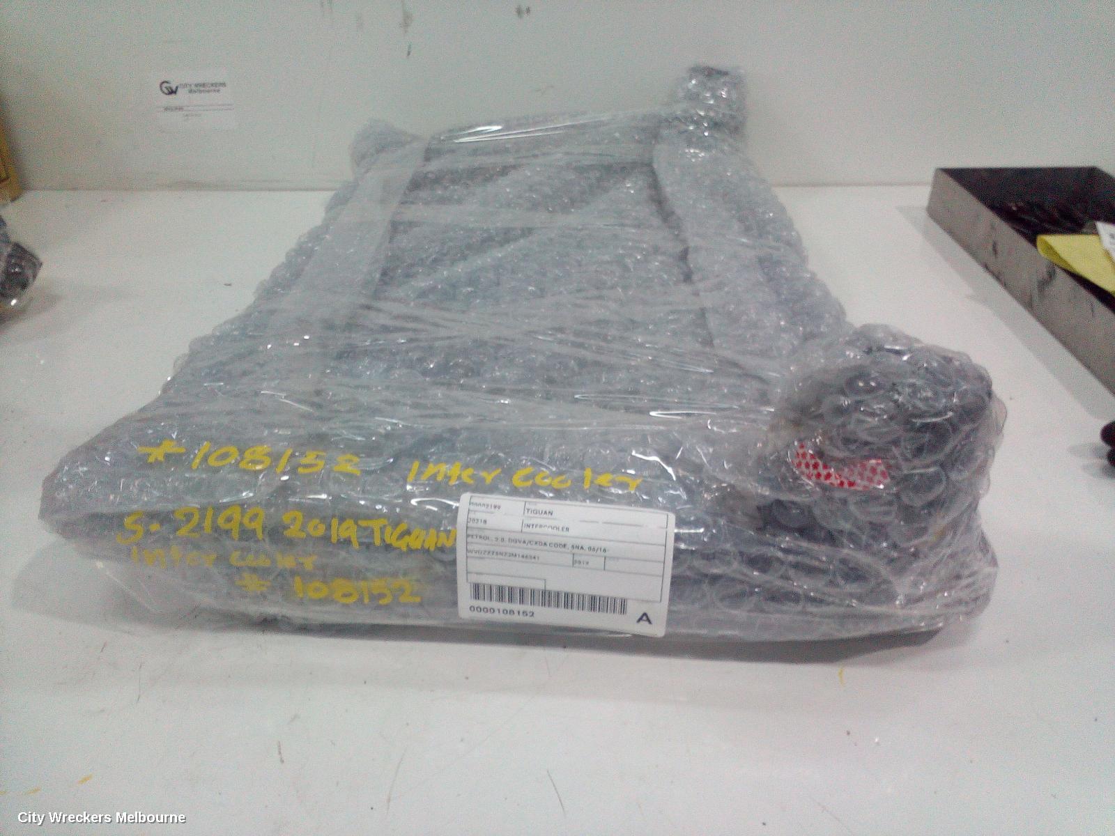 VOLKSWAGEN TIGUAN INTERCOOLER, PETROL, 2.0, DGVA/CXDA CODE, 5NA, 06/2016 ONWARDS