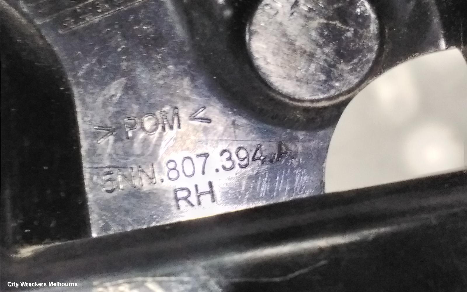 VOLKSWAGEN TIGUAN, 5NA, 06/2016 - 02/2024, RHR BAR BRAKET: 108158