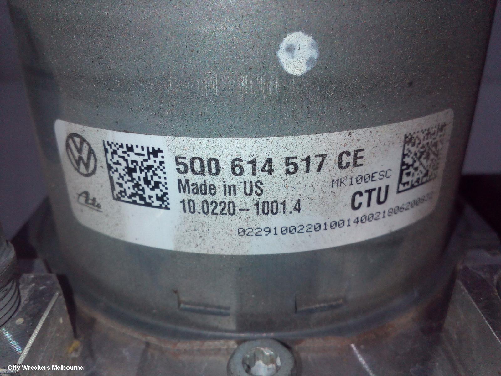 VOLKSWAGEN TIGUAN ABS PUMP/MODULATOR, P/N 5Q0614517CE, 5NA, 06/2016 ONWARDS