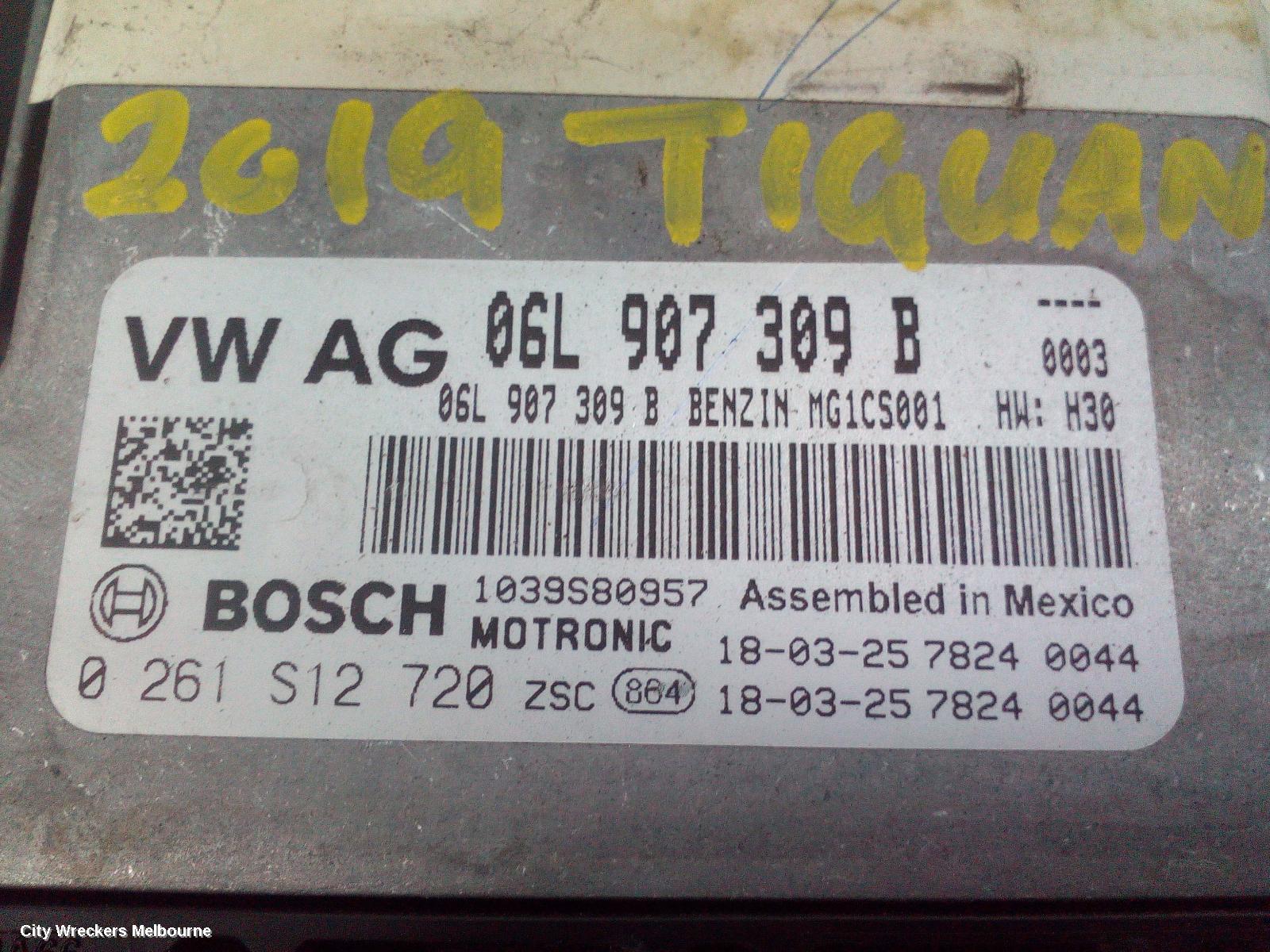 VOLKSWAGEN TIGUAN ECU, ENGINE ECU, 2.0, PETROL, ECU ONLY, DGVA CODE, 5NA, 06/2016 ONWARDS