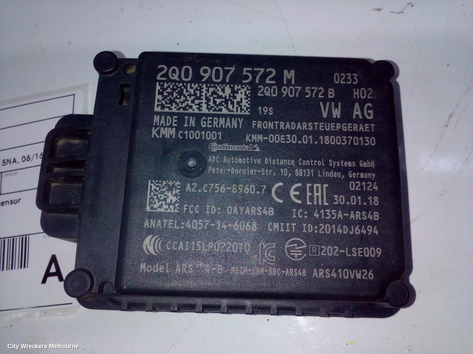 VOLKSWAGEN TIGUAN ECU, PARK STEERING ASSIST CONTROL MODULE, 5NA, 06/2016 ONWARDS