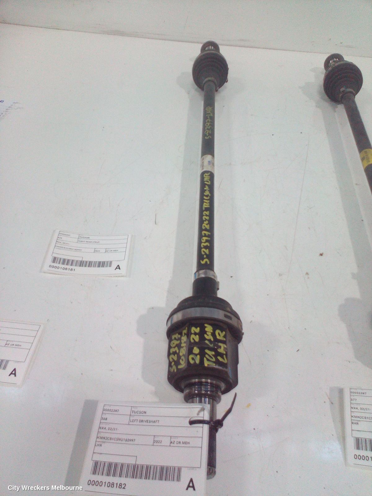 HYUNDAI TUCSON LEFT DRIVESHAFT, NX4, REAR, 02/2021 ONWARDS