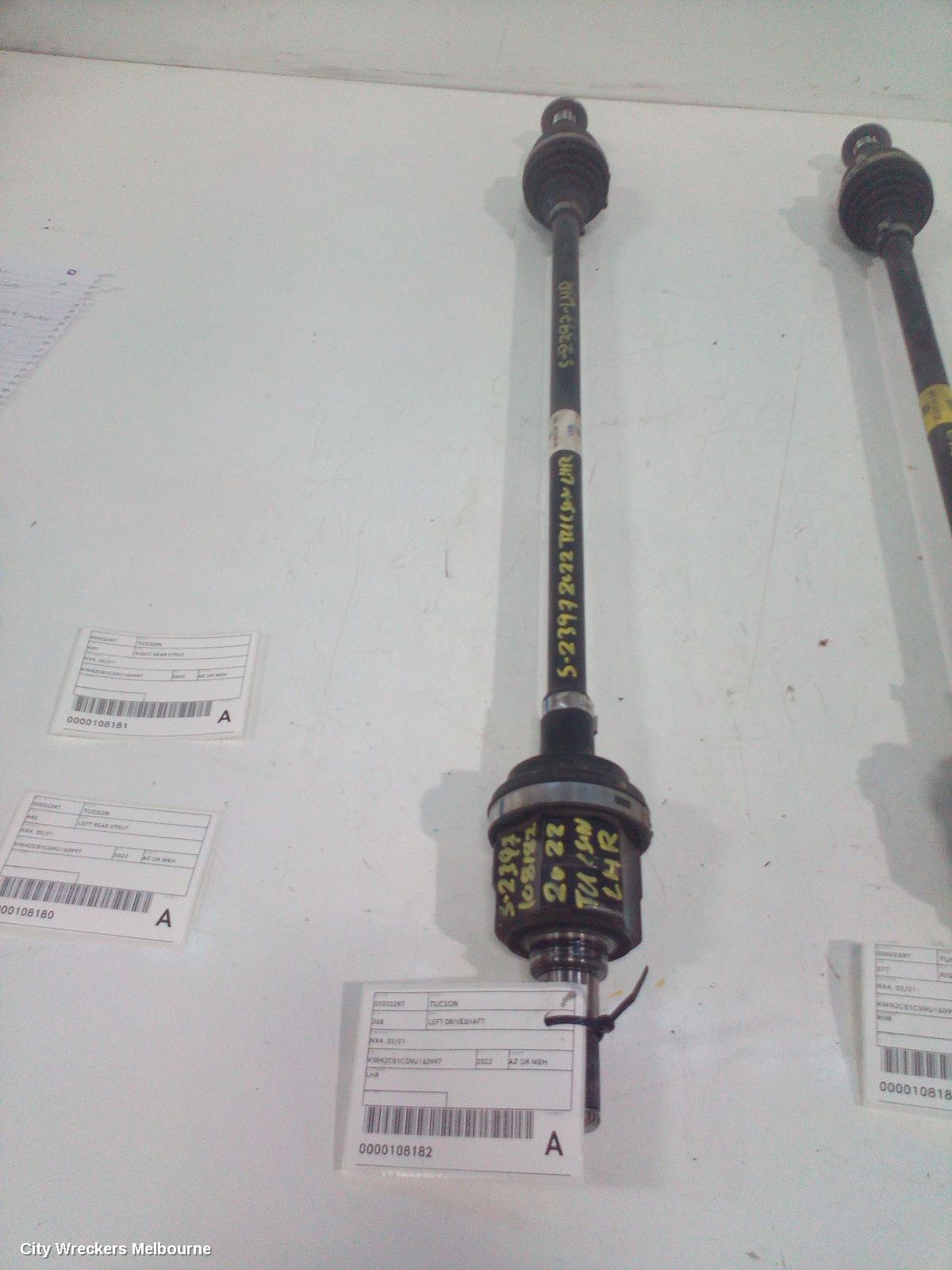 HYUNDAI TUCSON LEFT DRIVESHAFT, NX4, REAR, 02/2021 ONWARDS