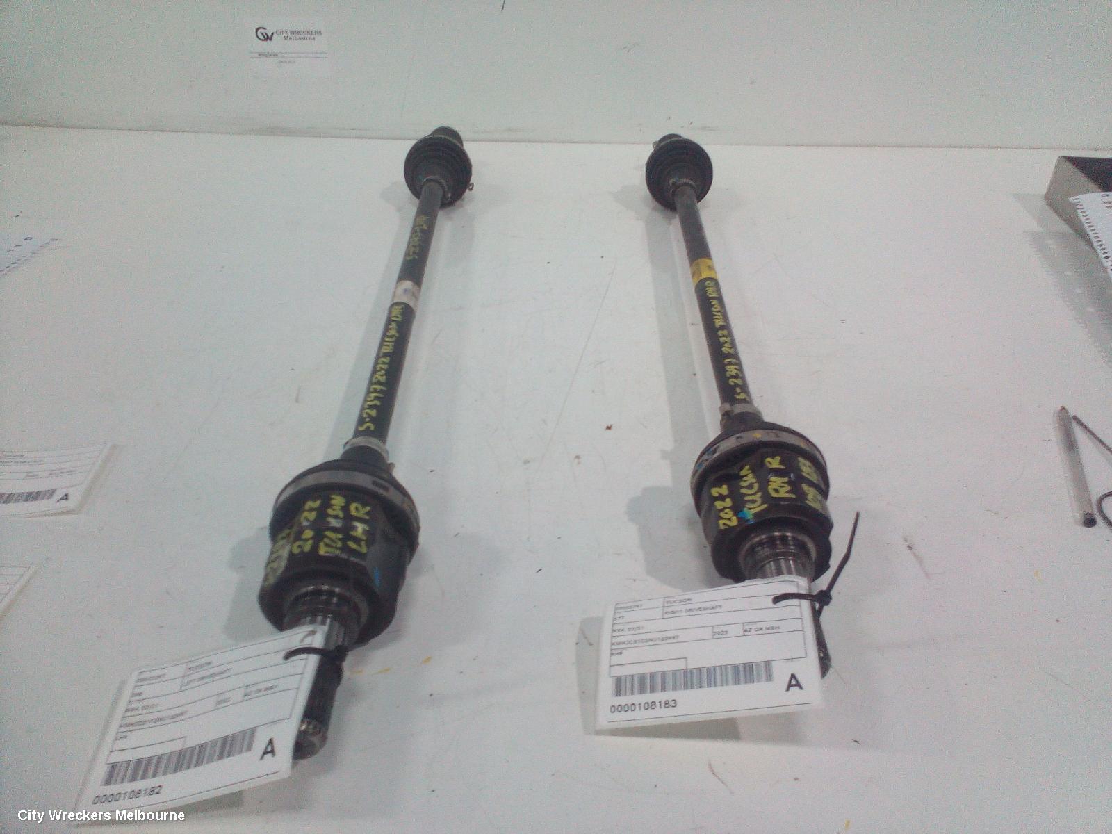 HYUNDAI TUCSON RIGHT DRIVESHAFT, NX4, REAR, 02/2021 ONWARDS