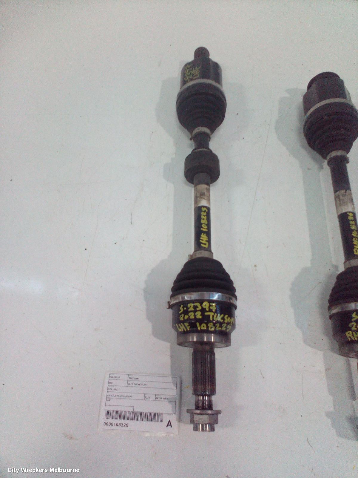 HYUNDAI TUCSON LEFT DRIVESHAFT, NX4, FRONT, 02/2021 ONWARDS
