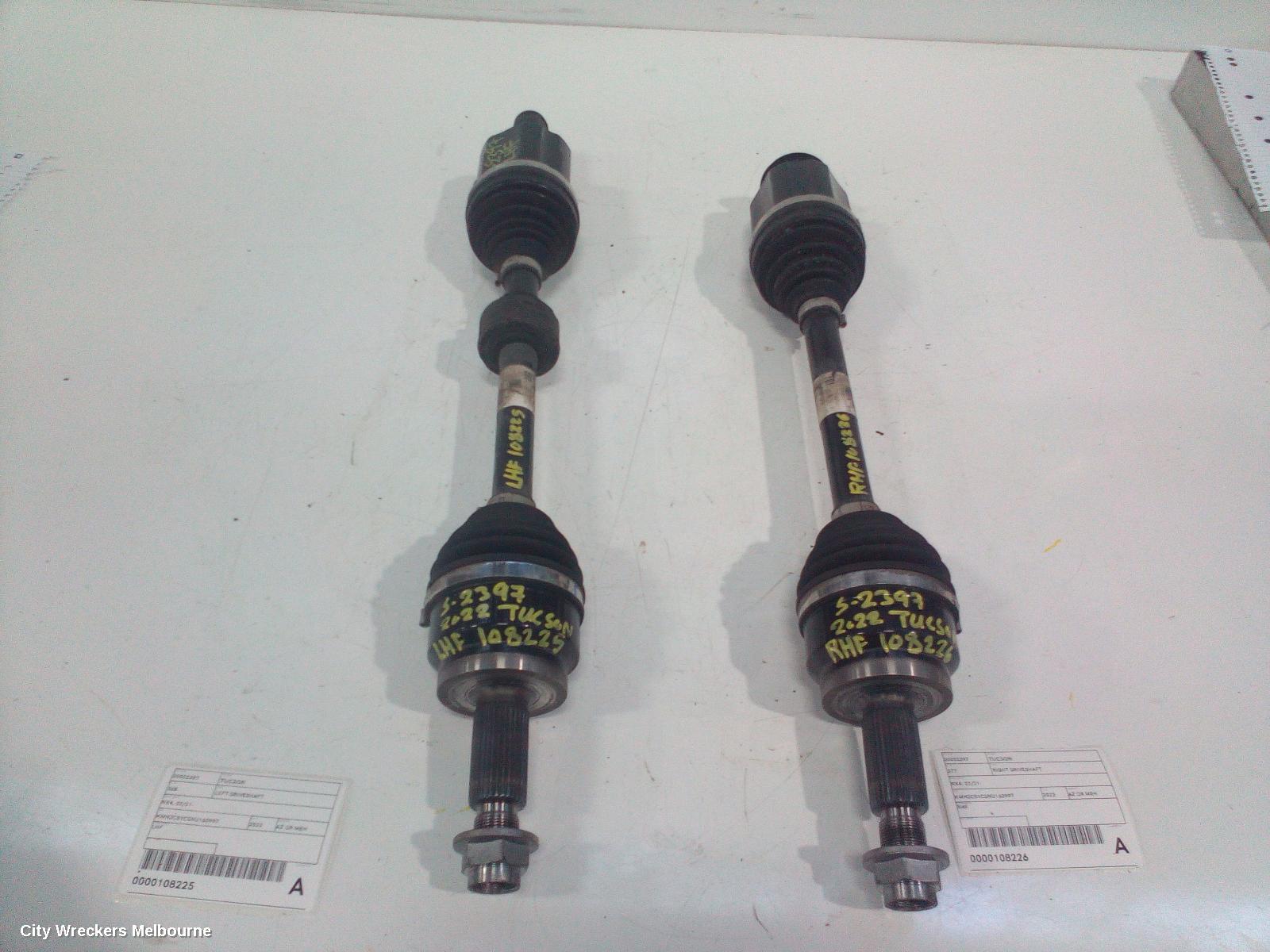 HYUNDAI TUCSON RIGHT DRIVESHAFT, NX4, FRONT, 02/2021 ONWARDS